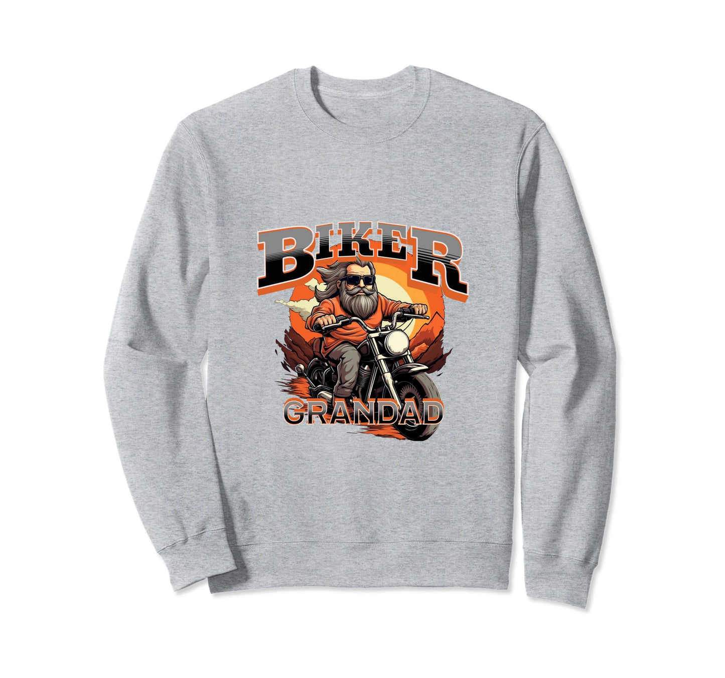 Mens Motorbike Biker Grandpa Sweatshirt - Casual Everyday Wear Men Women - T-Shirt, Sweatshirt, Hoodie