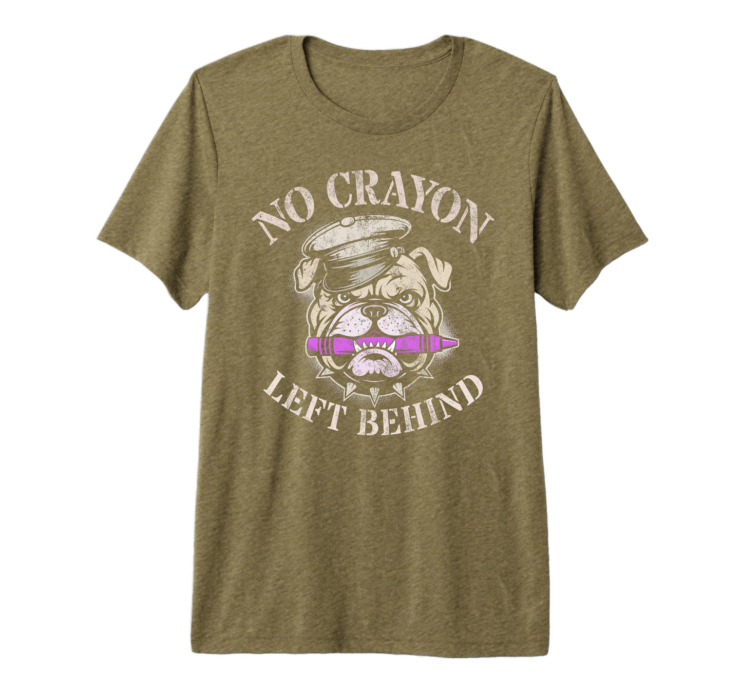 Funny No Crayon Left Behind Bulldog T-Shirt - Trendy Graphic Men Women - T-Shirt, Sweatshirt, Hoodie
