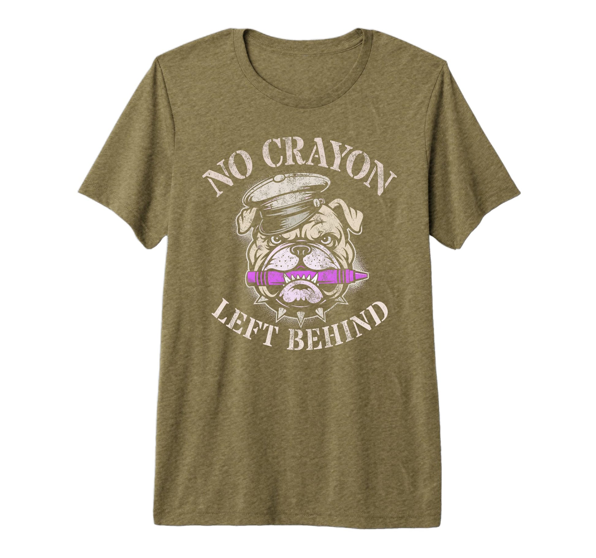 Funny No Crayon Left Behind Bulldog T-Shirt - Trendy Graphic Men Women - T-Shirt, Sweatshirt, Hoodie