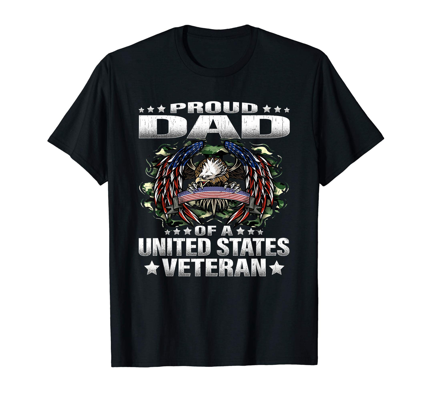 Mens Proud Dad United States Veteran T-Shirt - Custom Art Print Men Women - T-Shirt, Sweatshirt, Hoodie
