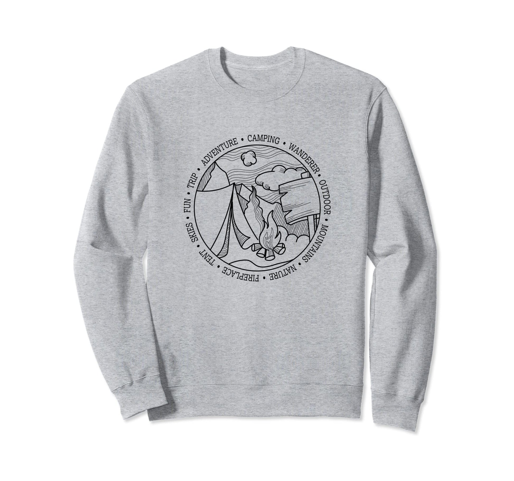Camping Wildlife Camper Outdoor Sweatshirt - Trendy Graphic for Adults - T-Shirt, Sweatshirt, Hoodie