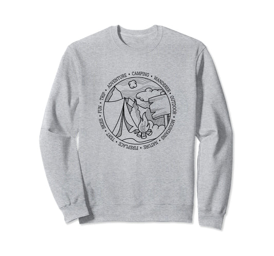 Camping Wildlife Camper Outdoor Sweatshirt - Trendy Graphic for Adults - T-Shirt, Sweatshirt, Hoodie