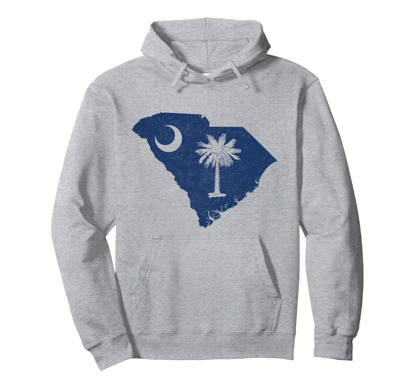 South Carolina Flag Crescent Moon Palm Hoodie - Graphic Print for Adults - T-Shirt, Sweatshirt, Hoodie