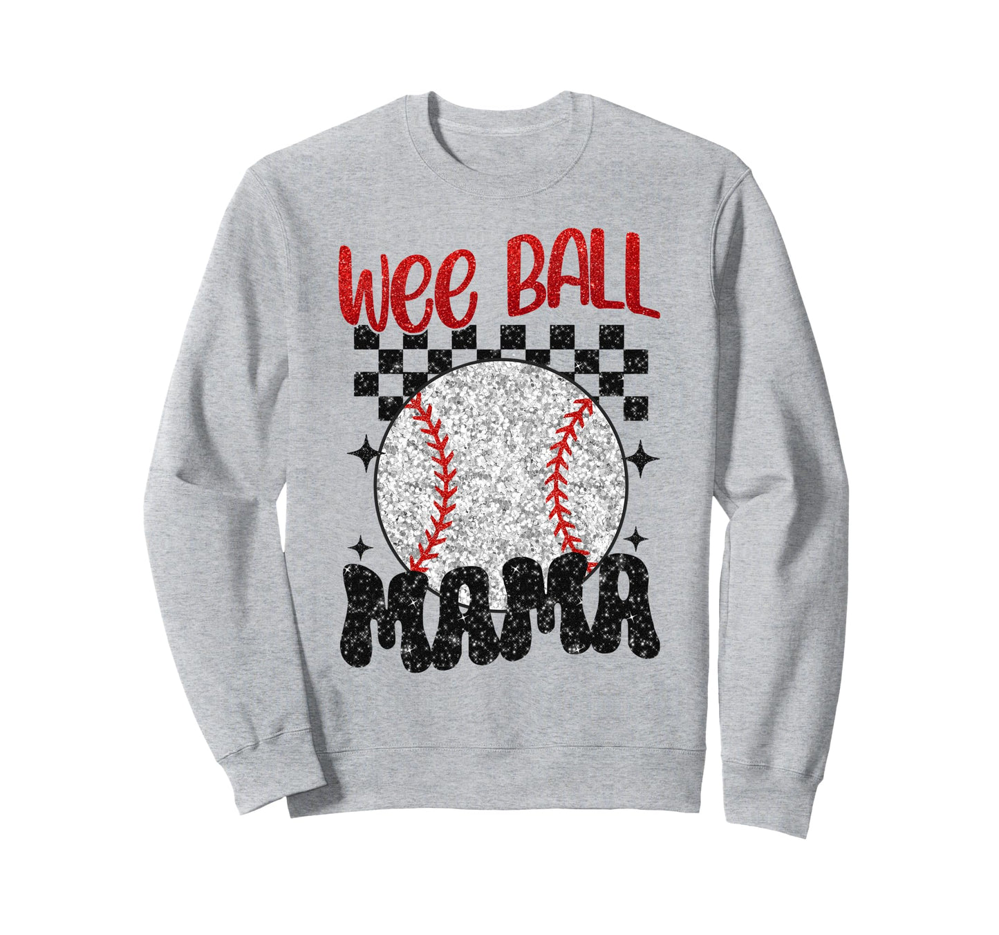 Wee Ball Mama Groovy Mom Mama Wee Sweatshirt - Trendy Graphic for Adults - T-Shirt, Sweatshirt, Hoodie