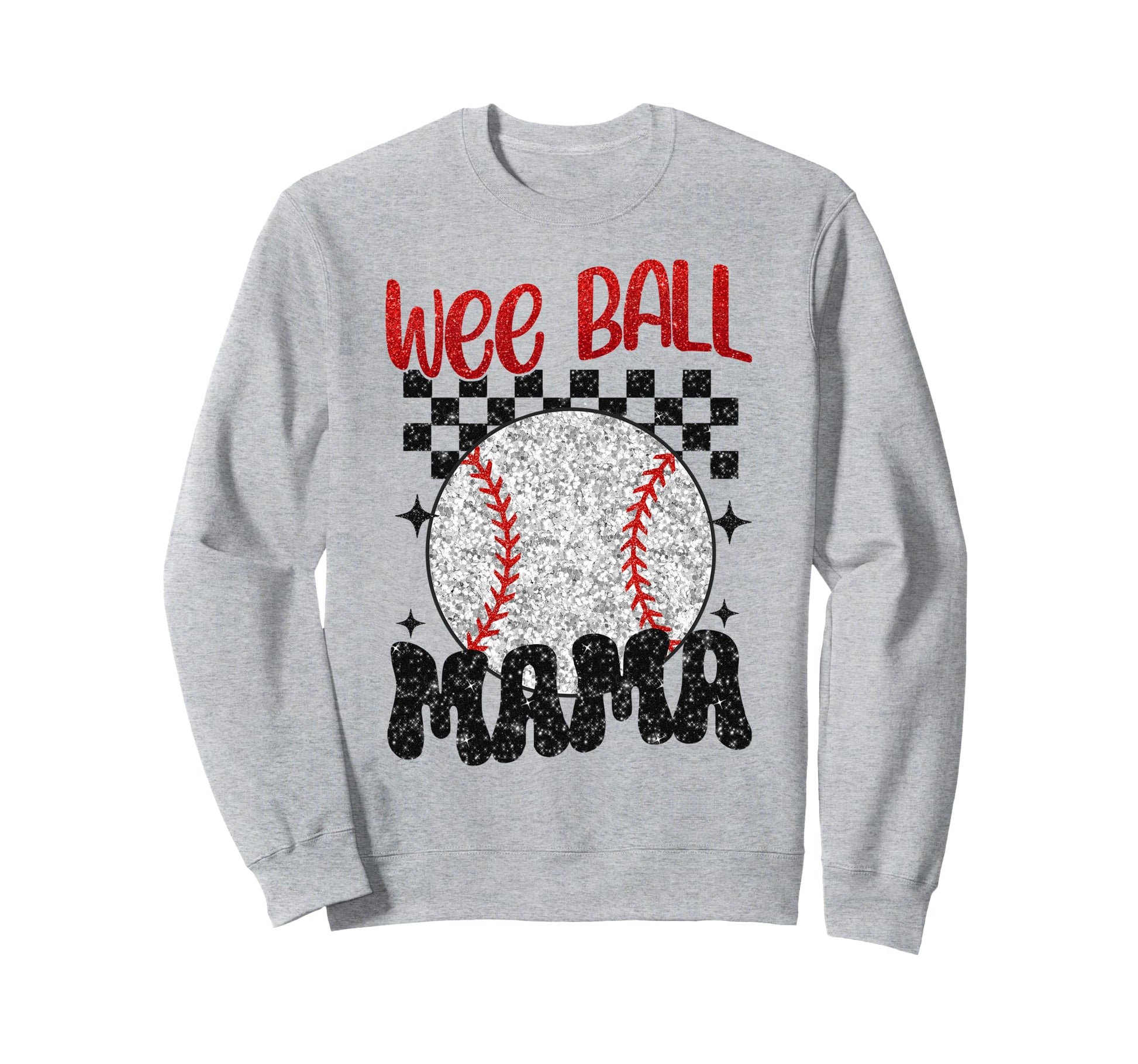 Wee Ball Mama Groovy Mom Mama Wee Sweatshirt - Trendy Graphic for Adults - T-Shirt, Sweatshirt, Hoodie