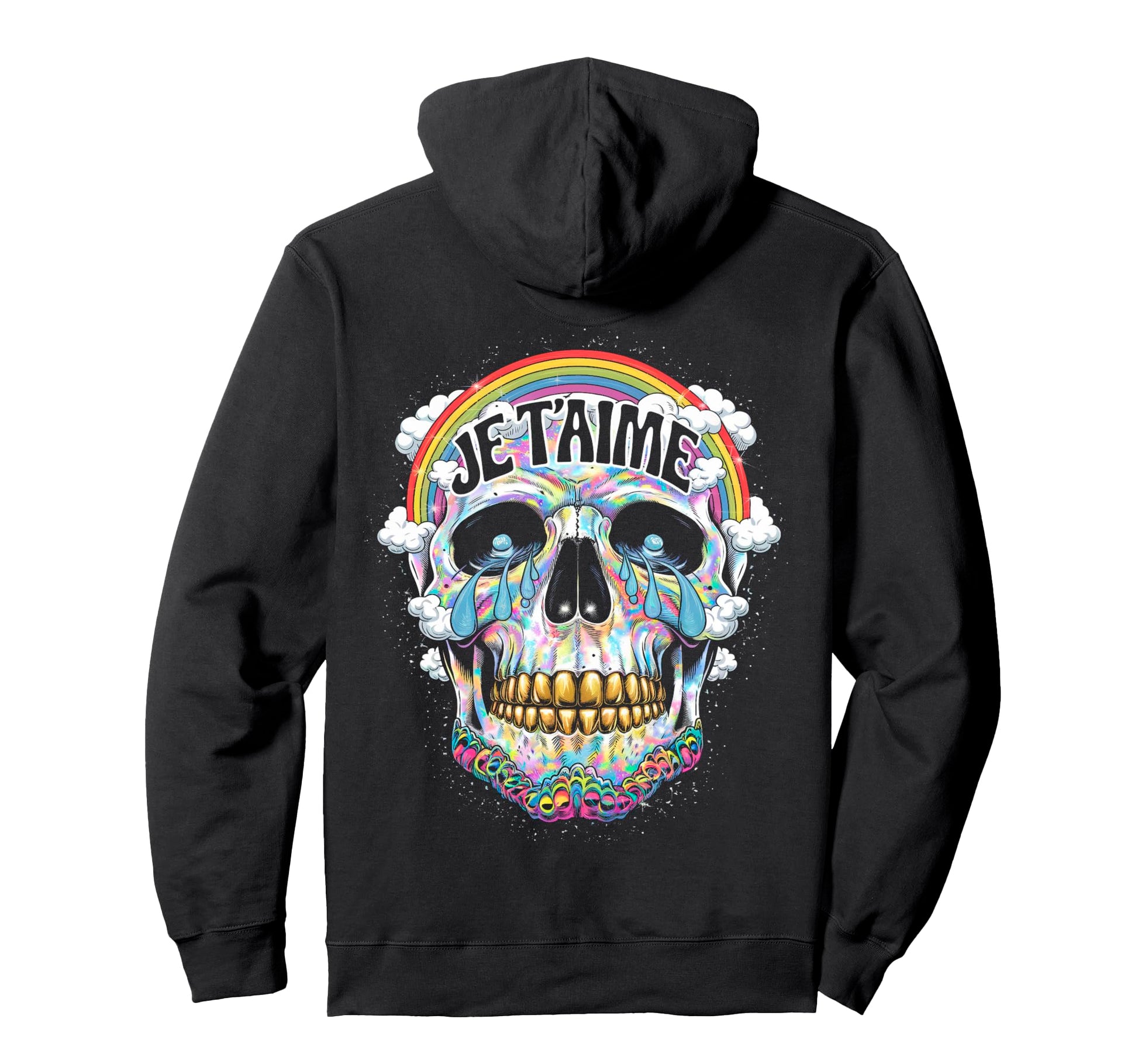 French Mens Womens Tops Skeleton Meme Face Hoodie - Unique Graphic Unisex - T-Shirt, Sweatshirt, Hoodie