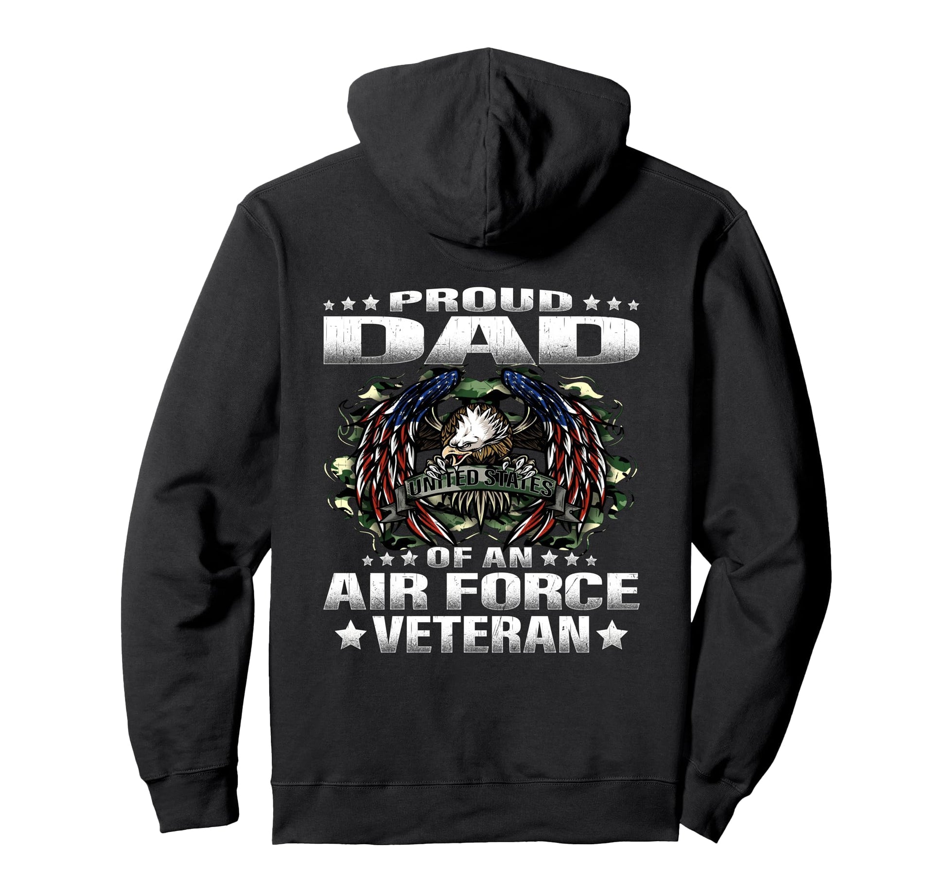 Proud Dad Air Force Veteran Military Hoodie - Trendy Graphic for Adults - T-Shirt, Sweatshirt, Hoodie