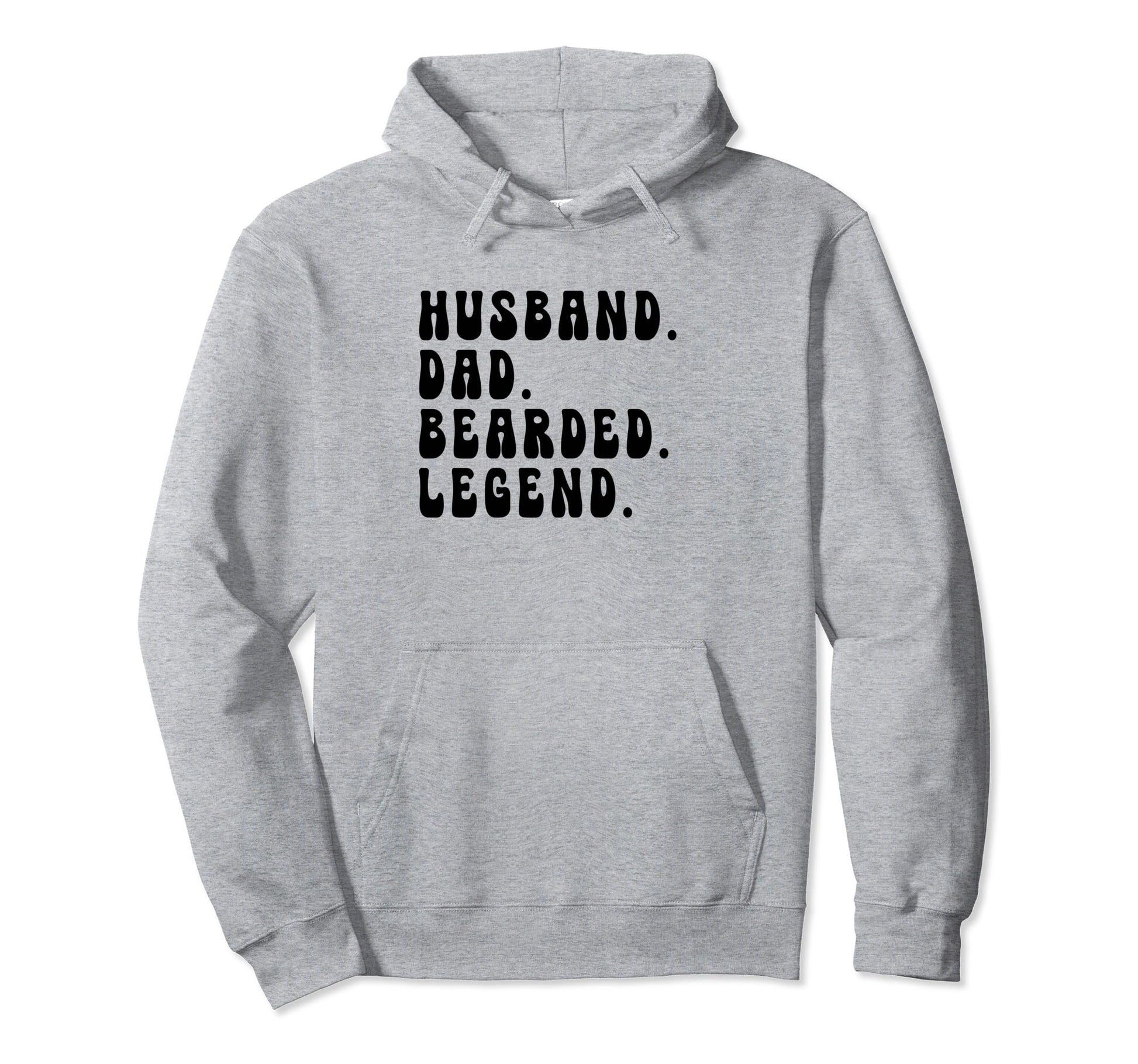 Husband Dad Bearded Legend Fathers Day Hoodie - Trendy Graphic for Adults - T-Shirt, Sweatshirt, Hoodie