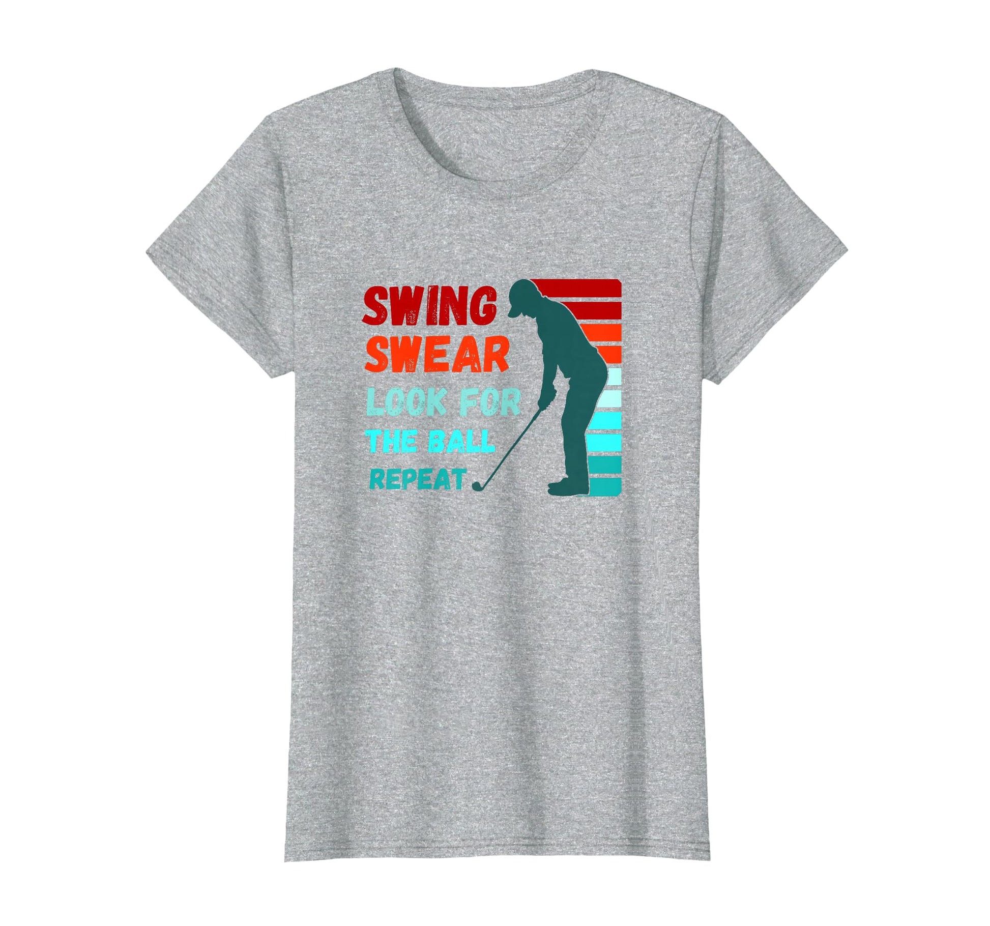 Swing Swear Ball Repeat Funny Dads T-Shirt - Minimalist Print Men Women - T-Shirt, Sweatshirt, Hoodie