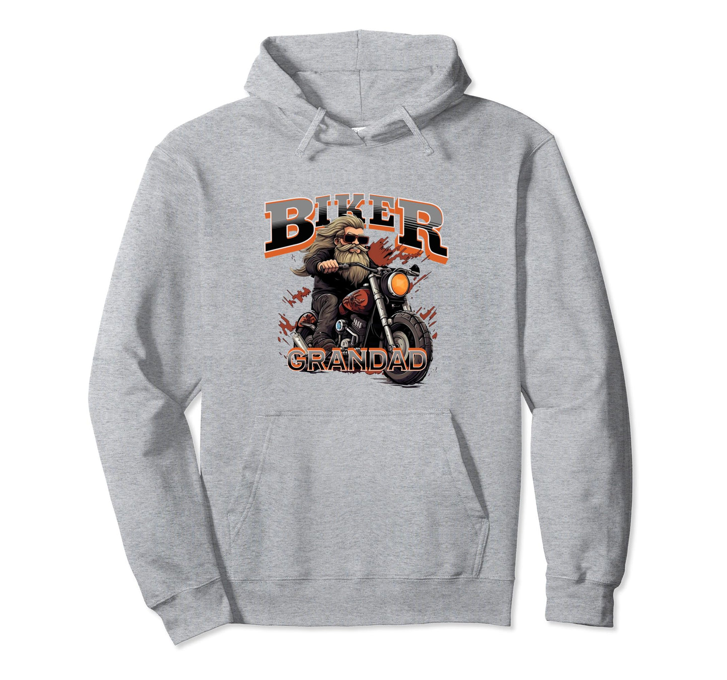 Mens Motorbike Biker Grandpa Hoodie - Trendy Graphic for Adults - T-Shirt, Sweatshirt, Hoodie