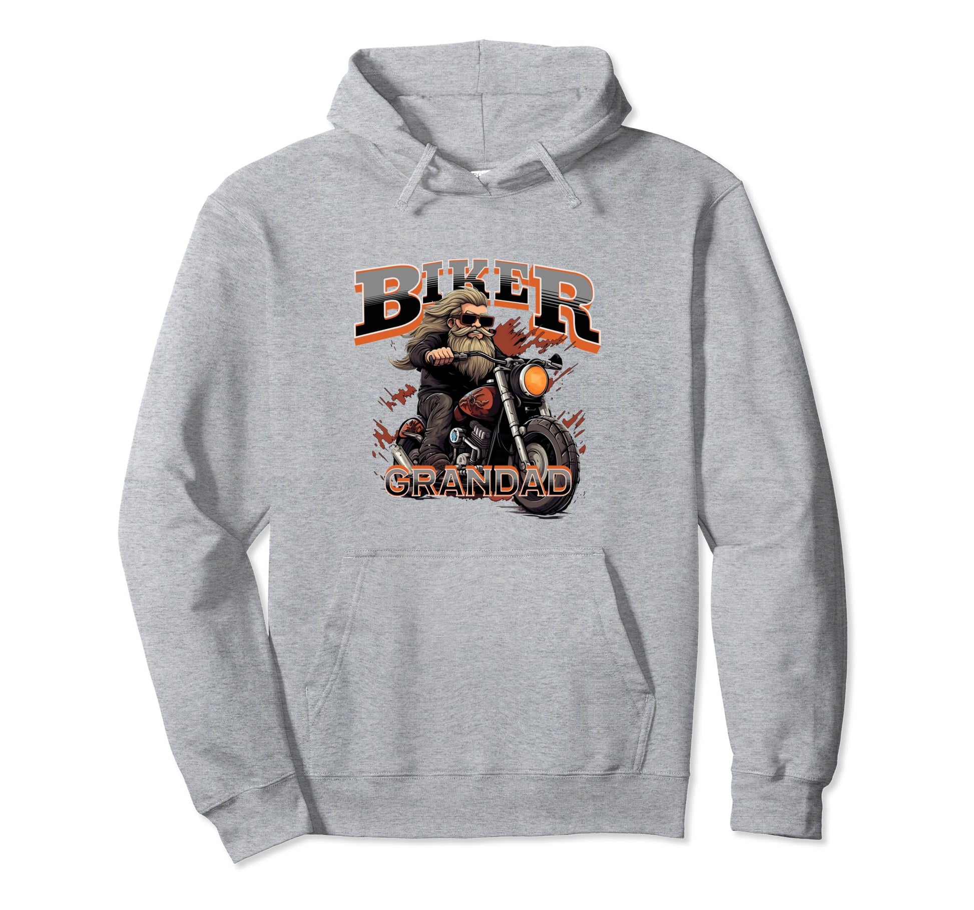 Mens Motorbike Biker Grandpa Hoodie - Trendy Graphic for Adults - T-Shirt, Sweatshirt, Hoodie