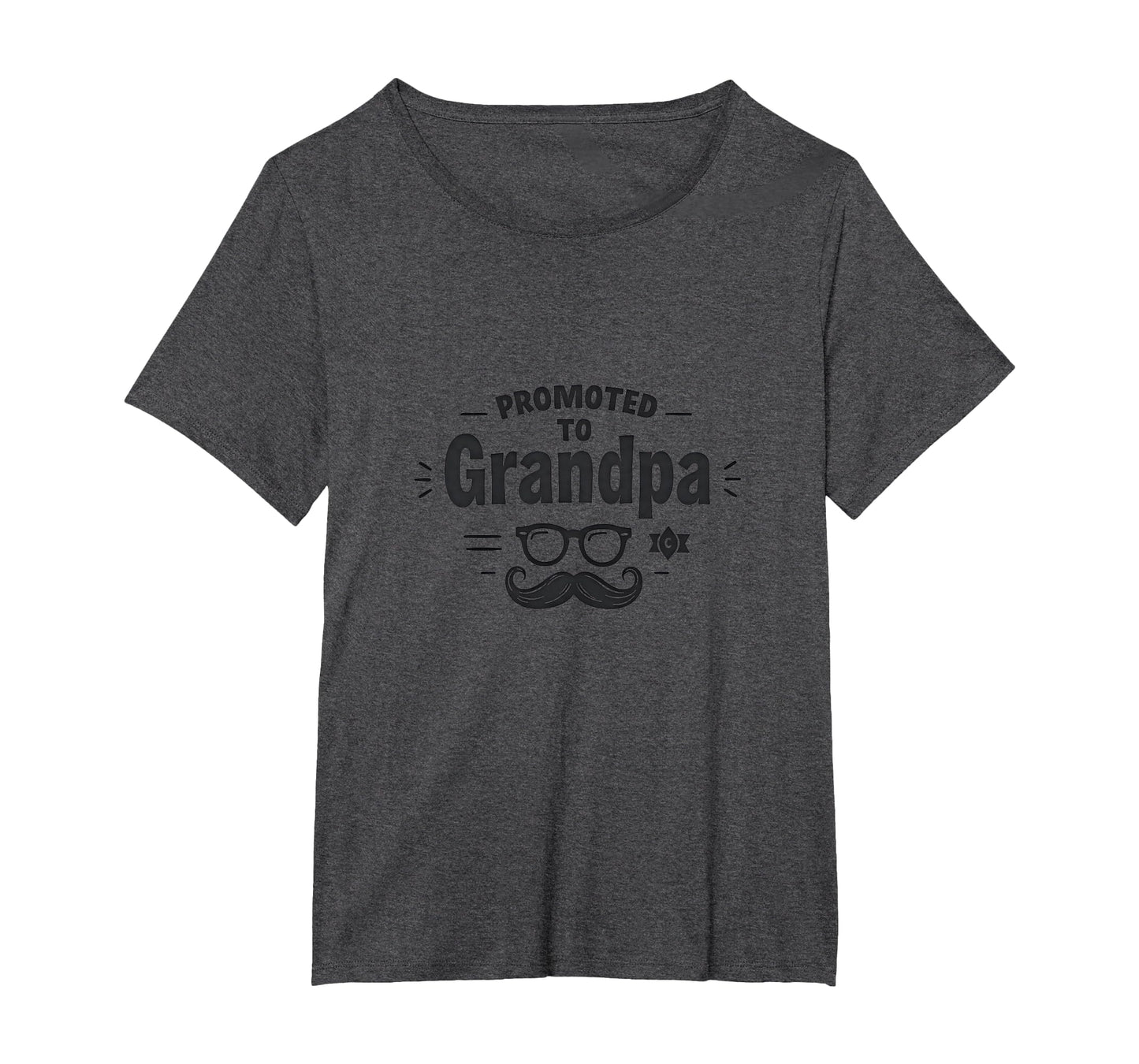 Promoted To Grandpa Funny Mustache T-Shirt - Aesthetic Graphic Men Women - T-Shirt, Sweatshirt, Hoodie