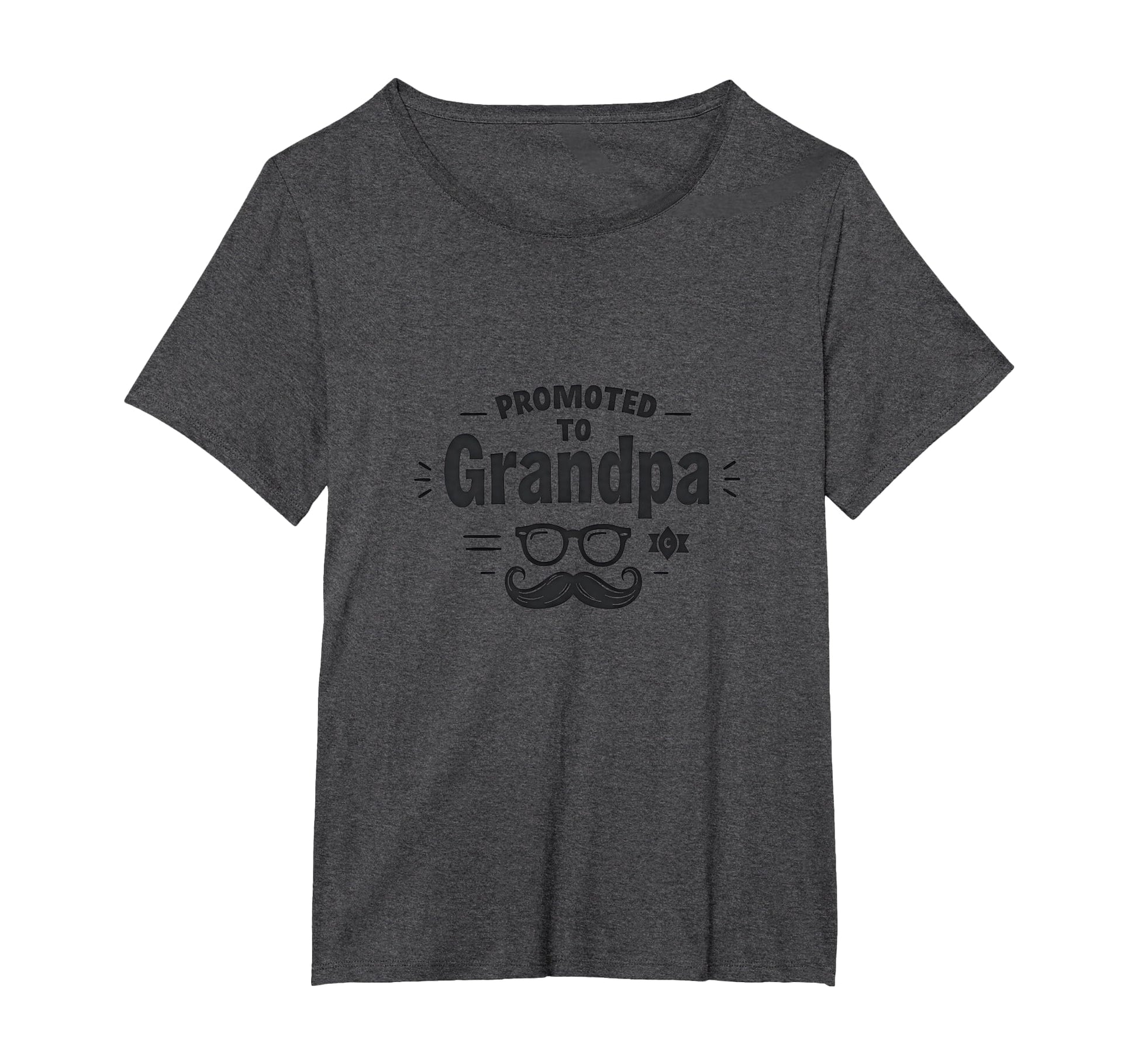 Promoted To Grandpa Funny Mustache T-Shirt - Aesthetic Graphic Men Women - T-Shirt, Sweatshirt, Hoodie