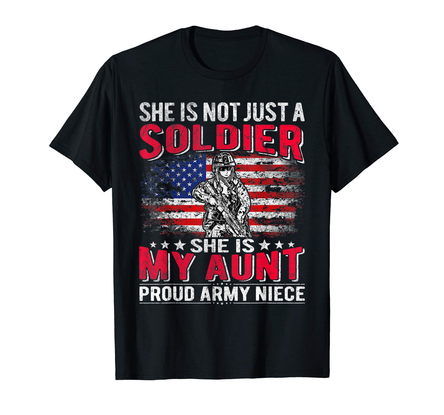 She Is Not Just Solider She Is My T-Shirt - Custom Art Print Men Women - T-Shirt, Sweatshirt, Hoodie