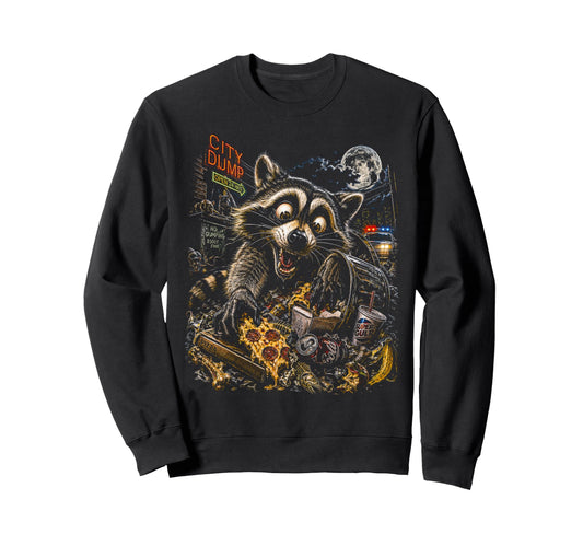 80S Raccoon Feral Trash Streetwear Sweatshirt - Aesthetic Graphic Unisex - T-Shirt, Sweatshirt, Hoodie