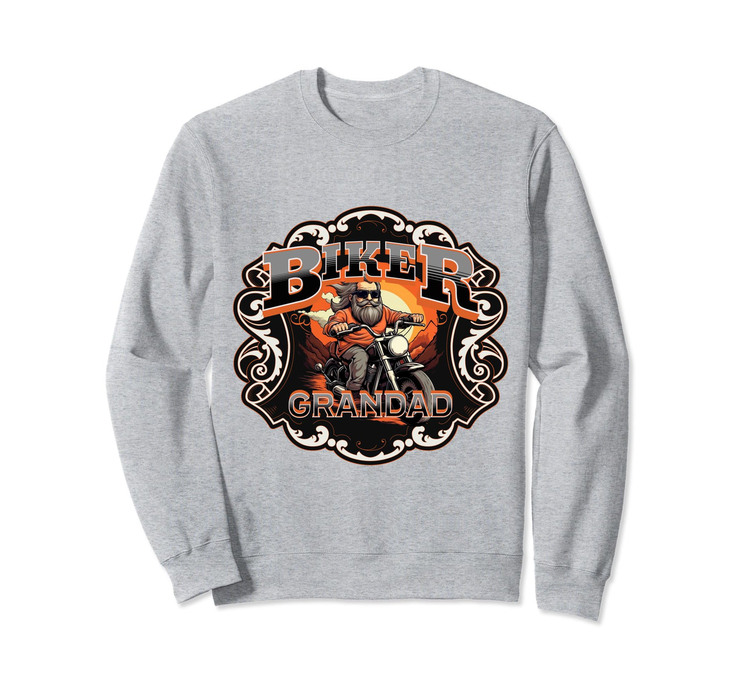 Mens Motorbike Biker Grandpa Sweatshirt - Aesthetic Graphic Unisex - T-Shirt, Sweatshirt, Hoodie
