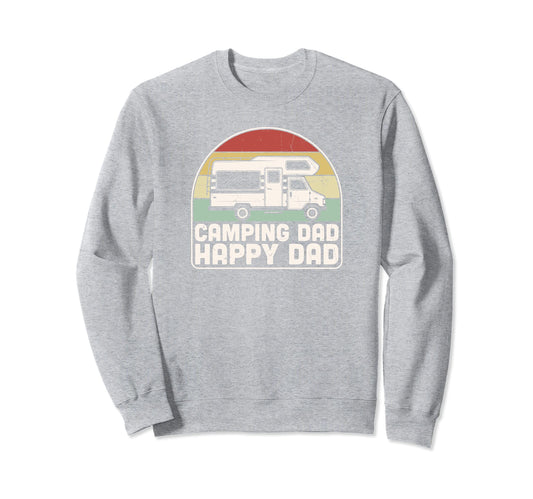 Camping Dad Happy Dad Camper Happy Sweatshirt - Minimalist Print Unisex - T-Shirt, Sweatshirt, Hoodie