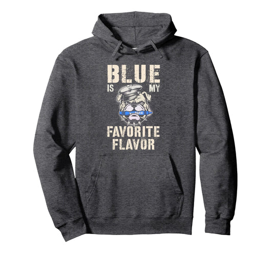 Blue My Favorite Flavor I Eat Crayons Hoodie - Fun Novelty Design Unisex - T-Shirt, Sweatshirt, Hoodie