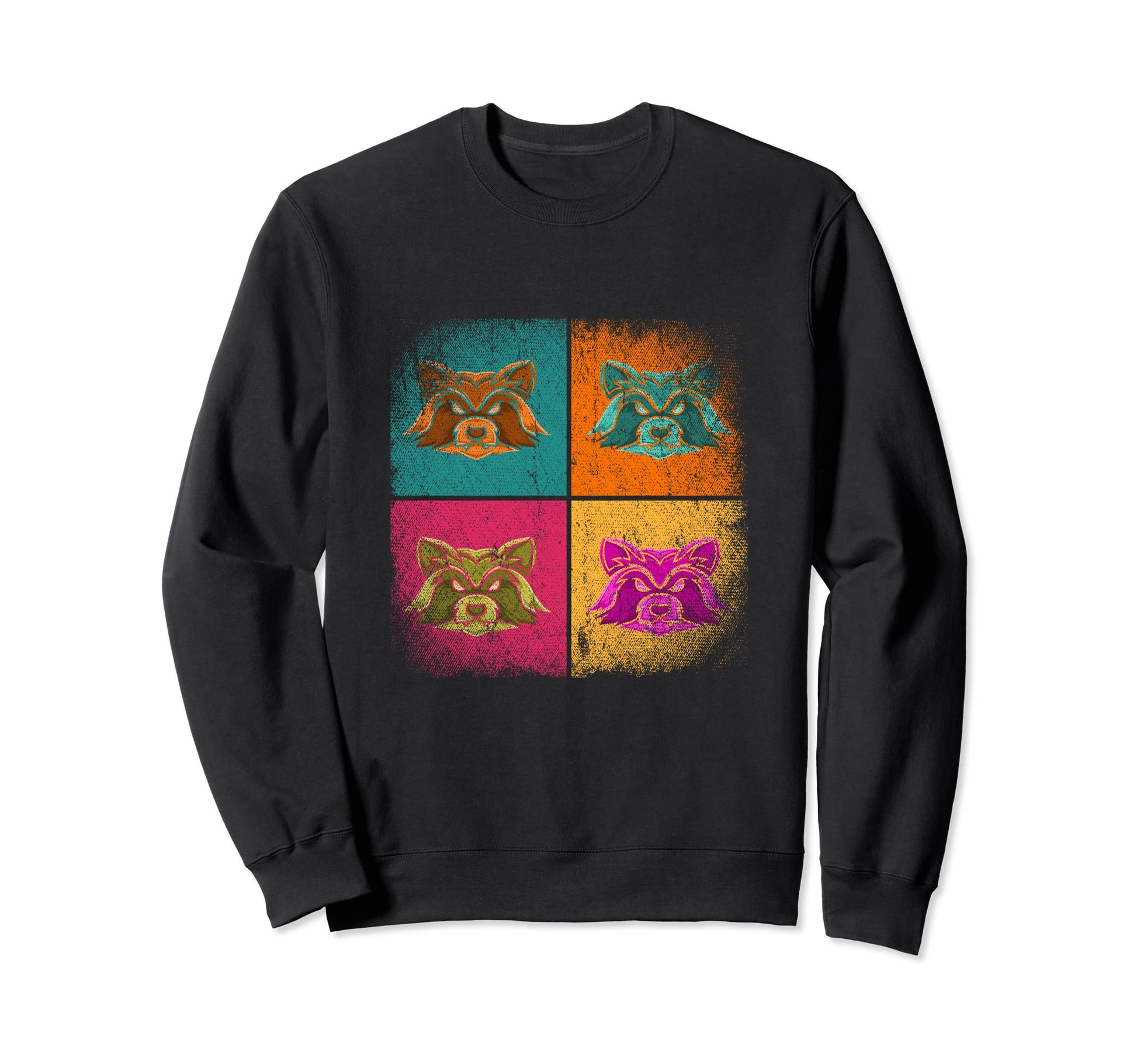 Trash Panda Funny Animal Pop Art Sweatshirt - Custom Art Print Men Women - T-Shirt, Sweatshirt, Hoodie