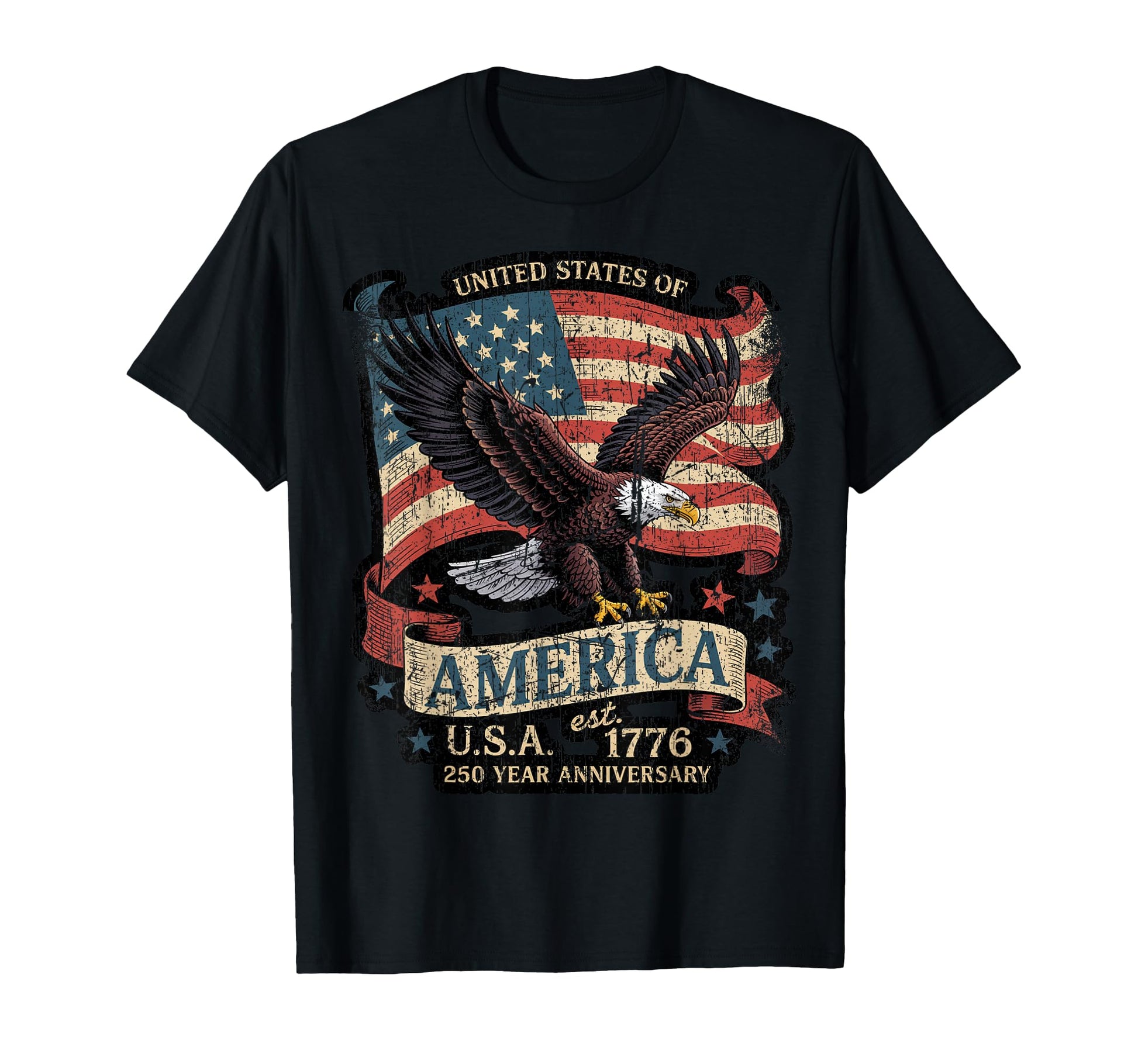 Bald Eagle Us Flag T-Shirt - Fun Novelty Design Men Women - T-Shirt, Sweatshirt, Hoodie