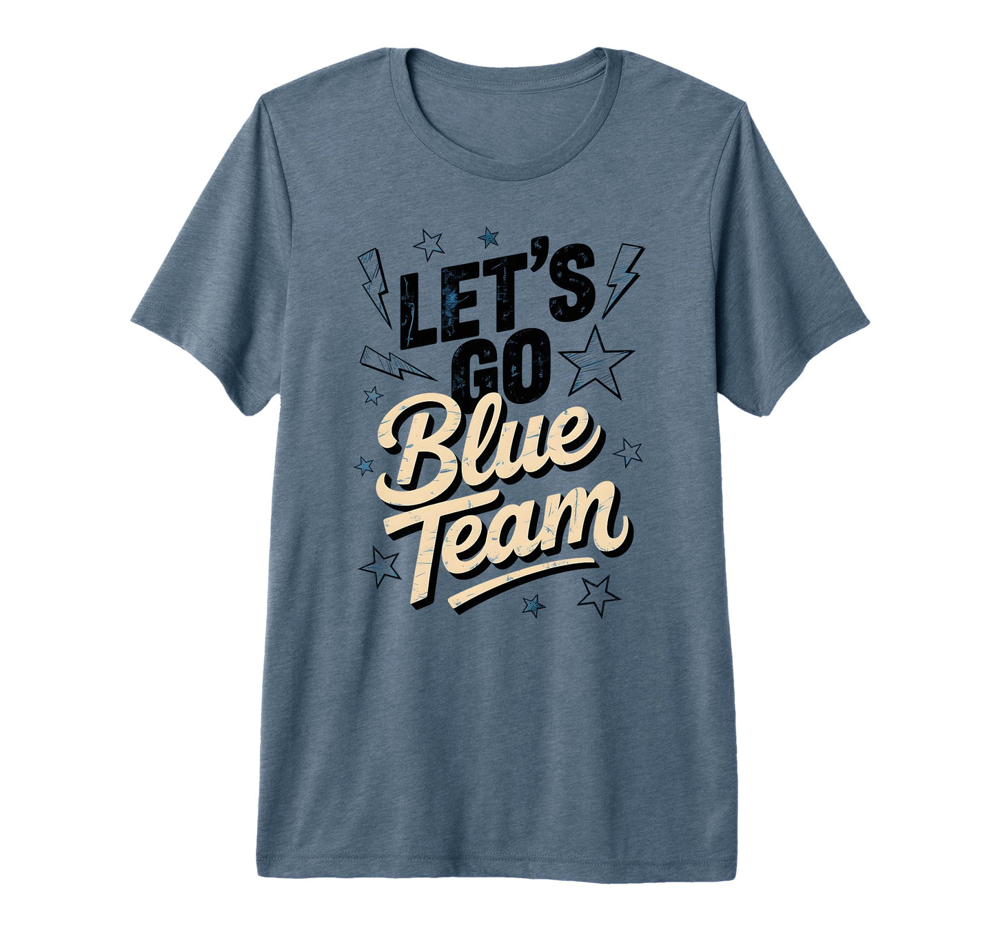 Lets Go Blue Team Summer Camp Field Day T-Shirt - Custom Art Print Unisex - T-Shirt, Sweatshirt, Hoodie