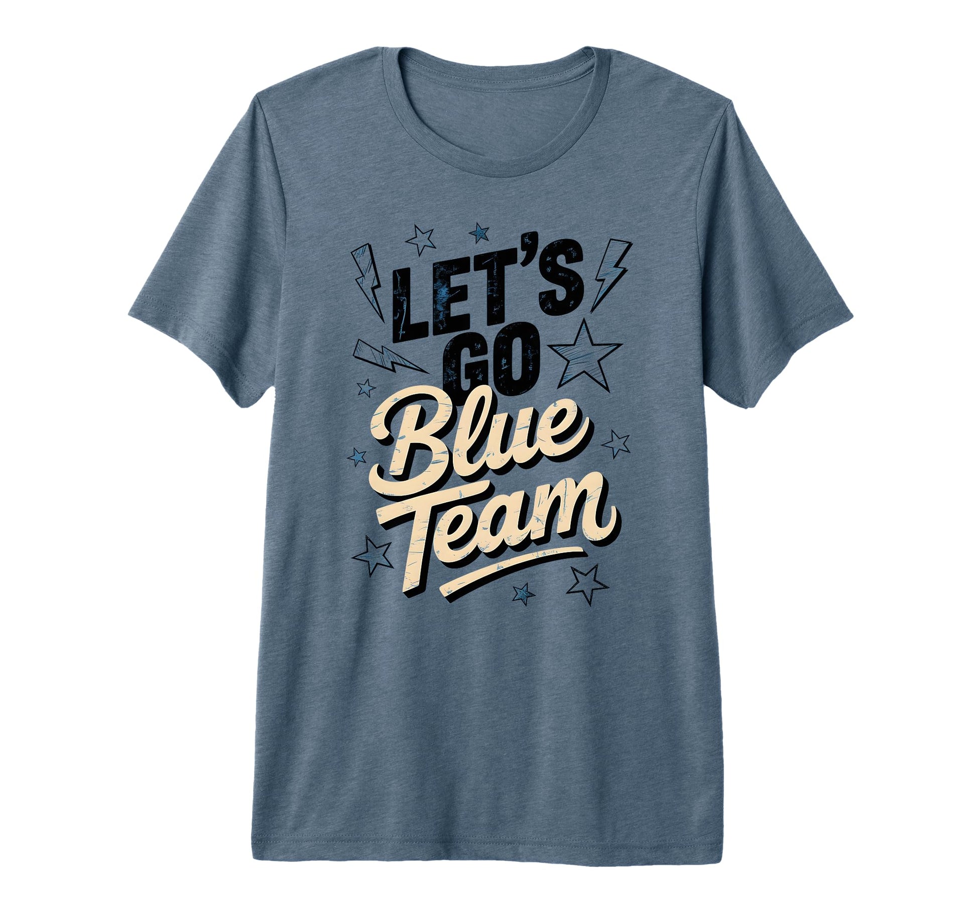 Lets Go Blue Team Summer Camp Field Day T-Shirt - Custom Art Print Unisex - T-Shirt, Sweatshirt, Hoodie