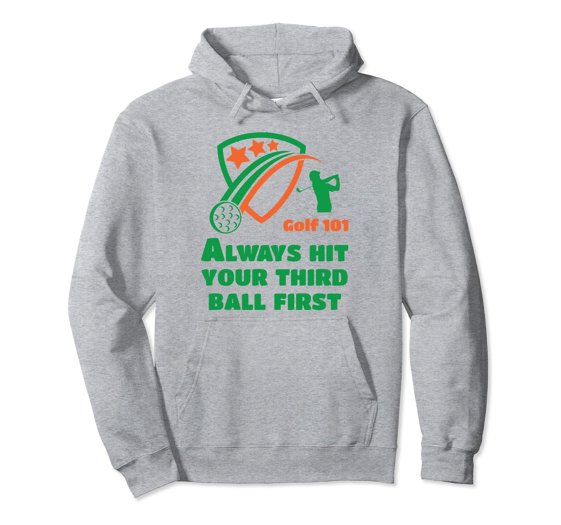 Golf 101 Golfing Third Ball First Hoodie - Minimalist Print for Adults - T-Shirt, Sweatshirt, Hoodie