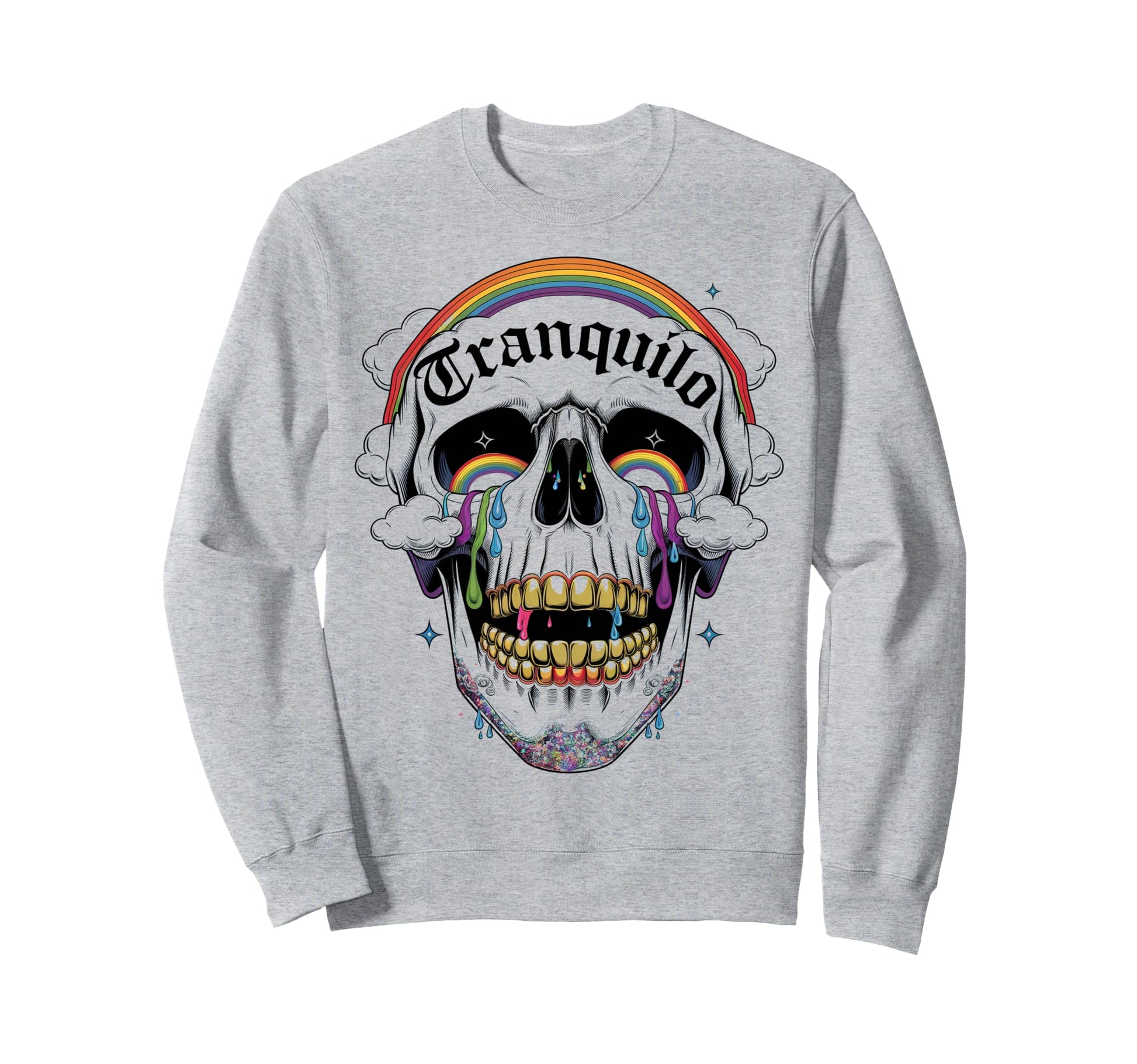 Funny Skeleton Meme Face Sweatshirt - Fun Novelty Design Men Women - T-Shirt, Sweatshirt, Hoodie