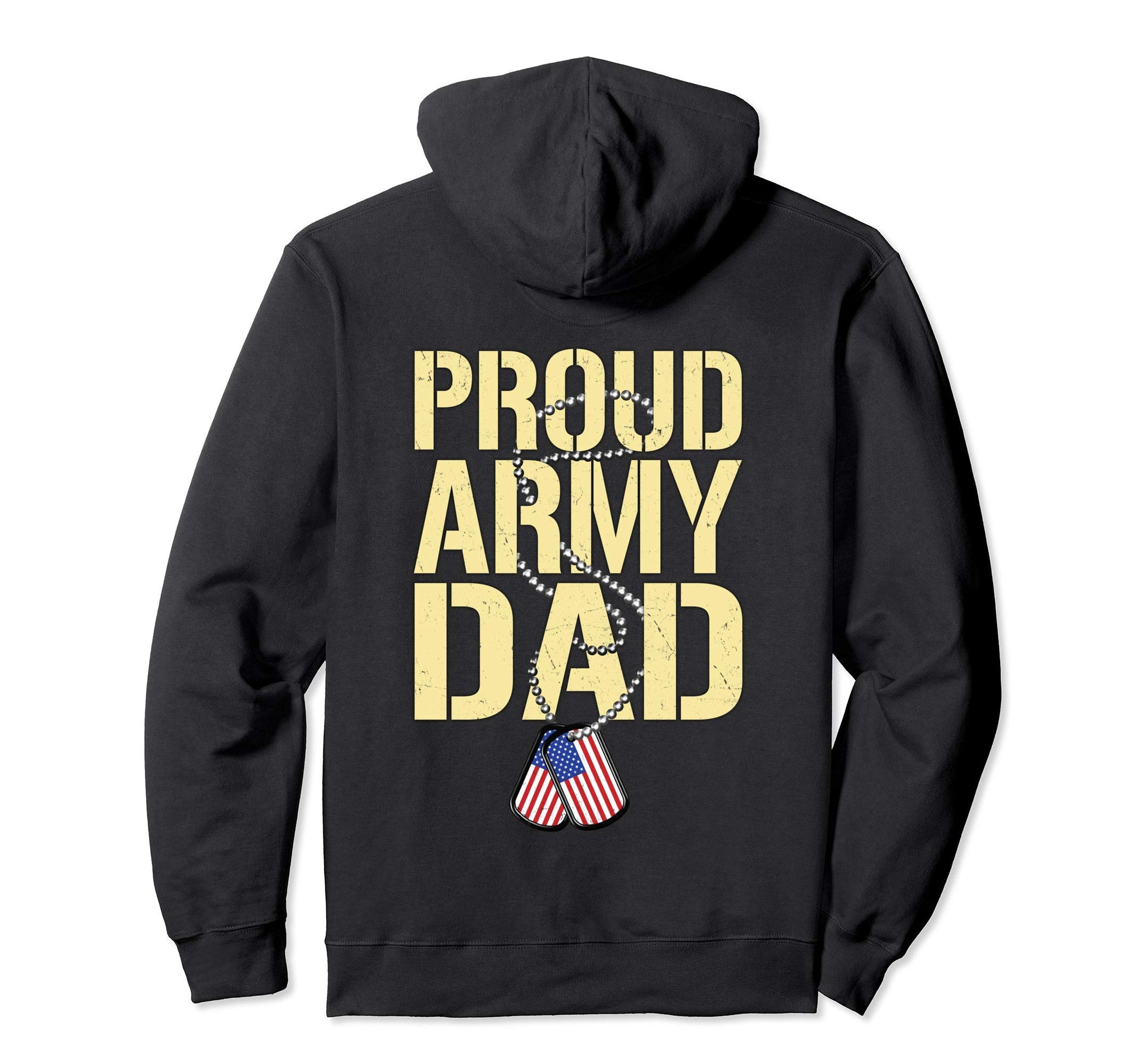 Proud Army Dad Us Flag Camo Dog Tags Pride Hoodie - Trendy Graphic Unisex - T-Shirt, Sweatshirt, Hoodie