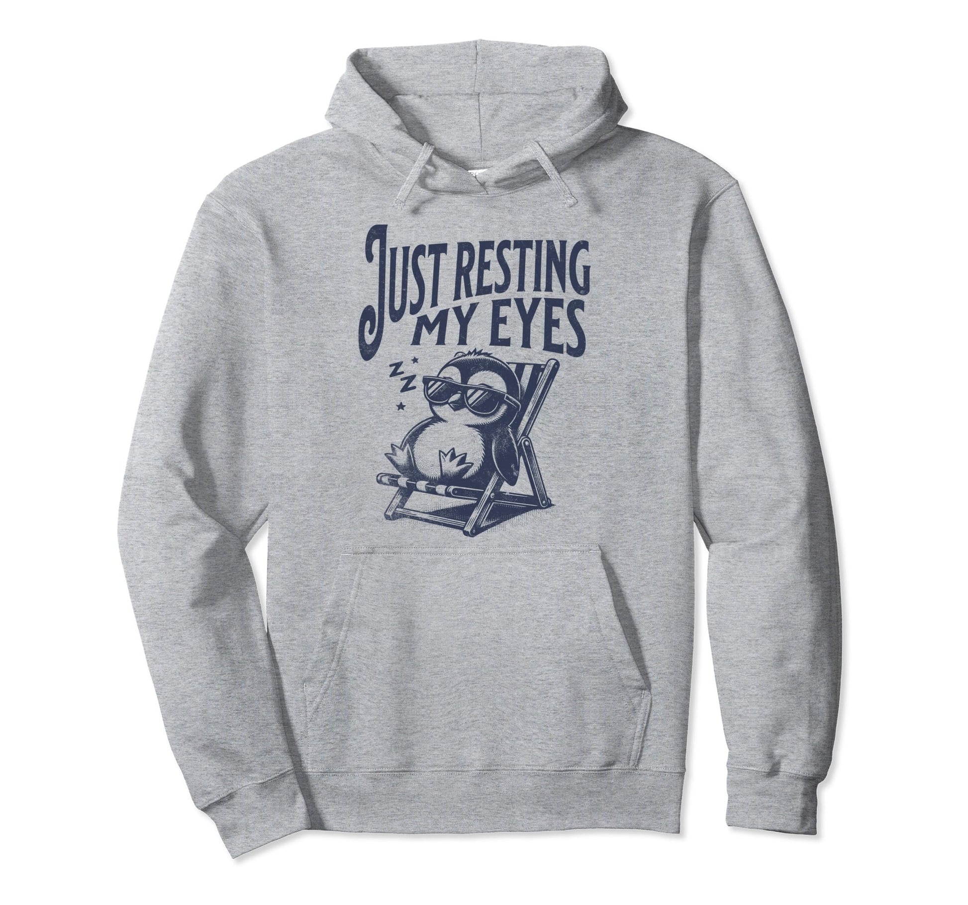 Just Resting My Eyes Funny Penguin Dad Hoodie - Streetwear Style Unisex - T-Shirt, Sweatshirt, Hoodie