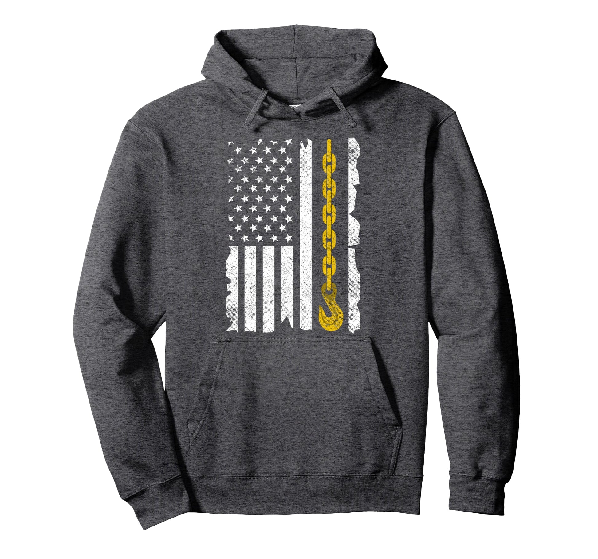 Funny Tow Truck Gift Us Flag Trucking Hoodie - Unique Graphic Men Women - T-Shirt, Sweatshirt, Hoodie