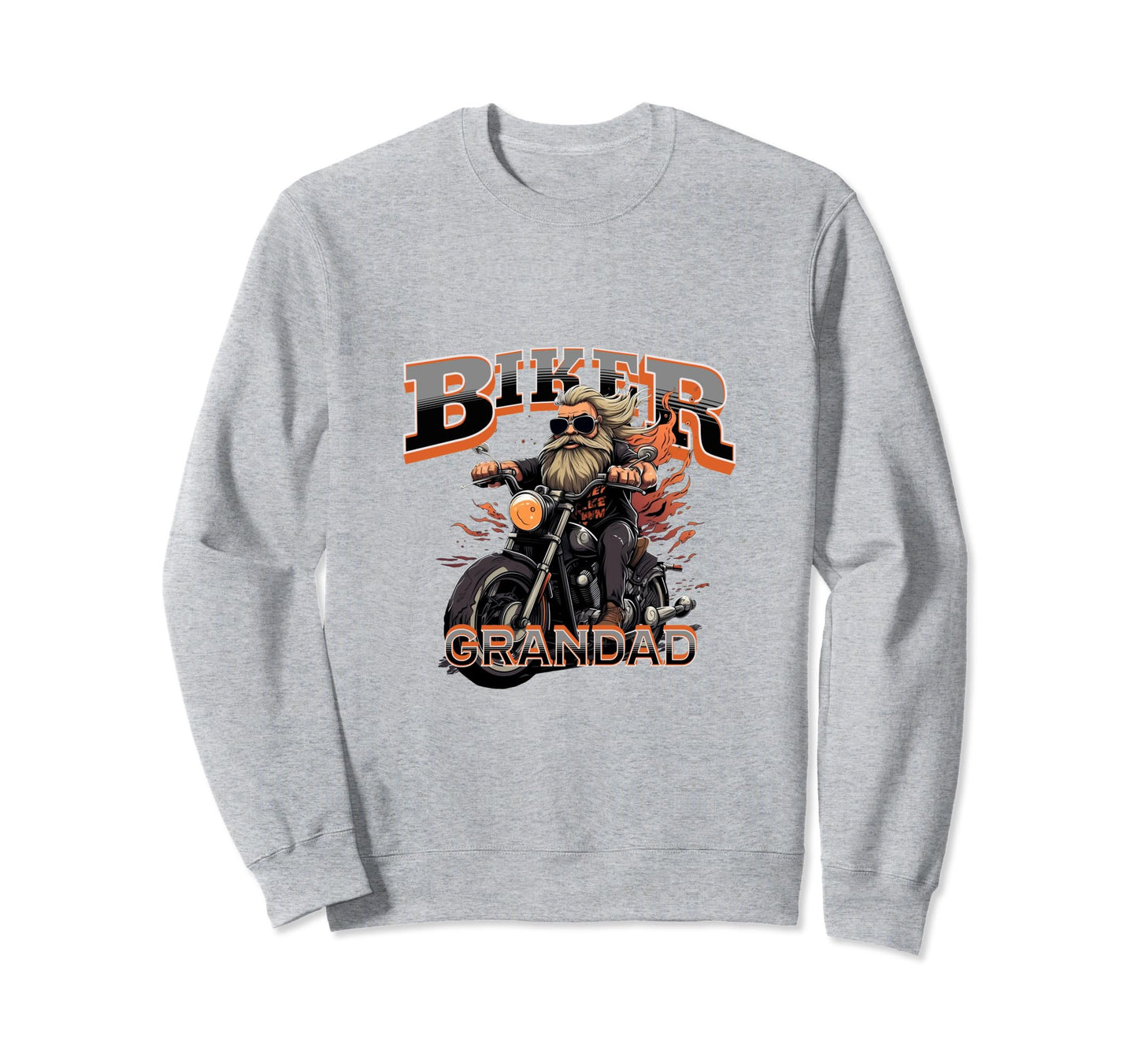 Mens Motorbike Biker Grandpa Sweatshirt - Graphic Print Unisex - T-Shirt, Sweatshirt, Hoodie