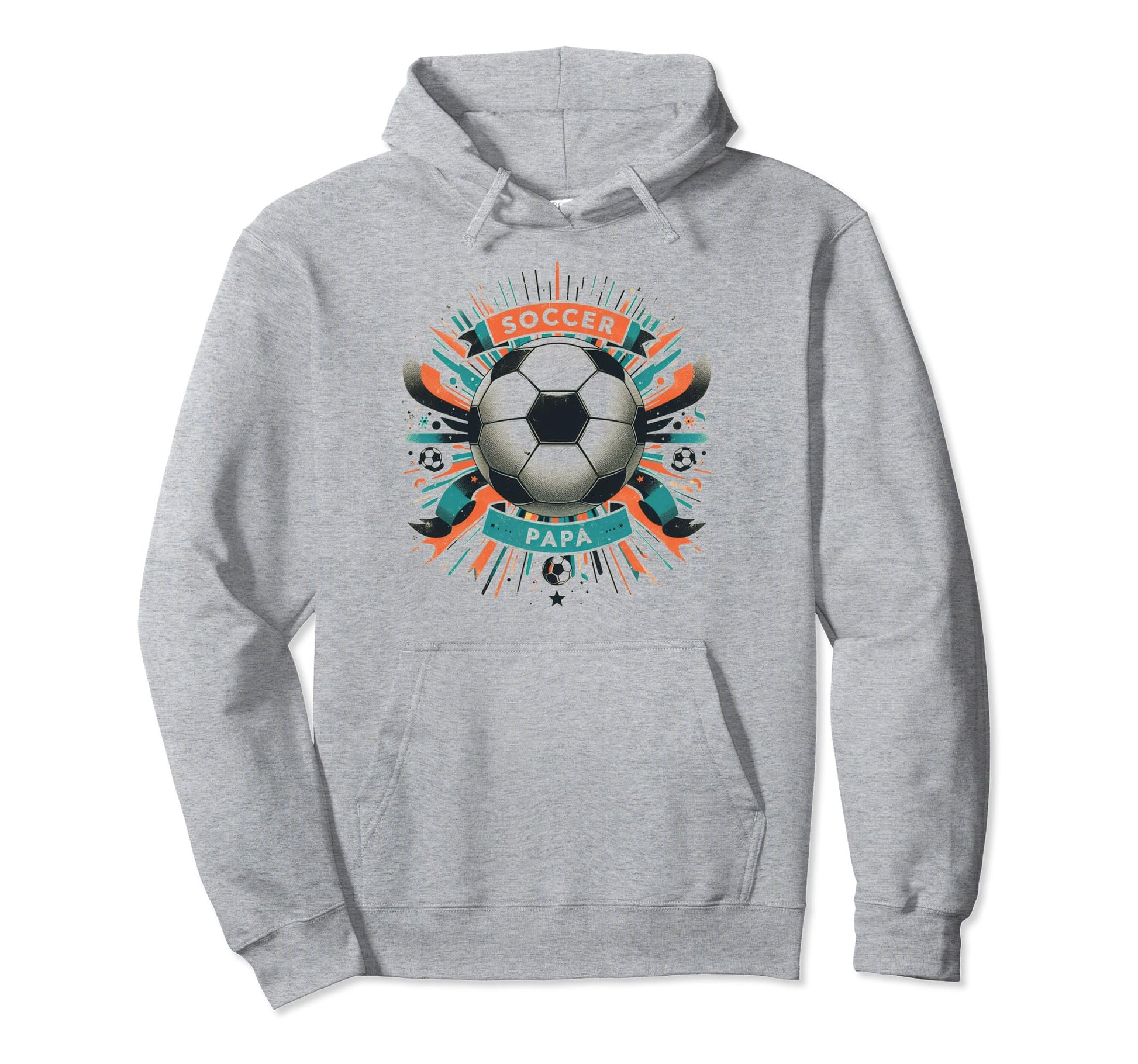 Soccer Papa Family Matching Dad Hoodie - Casual Everyday Wear Men Women - T-Shirt, Sweatshirt, Hoodie