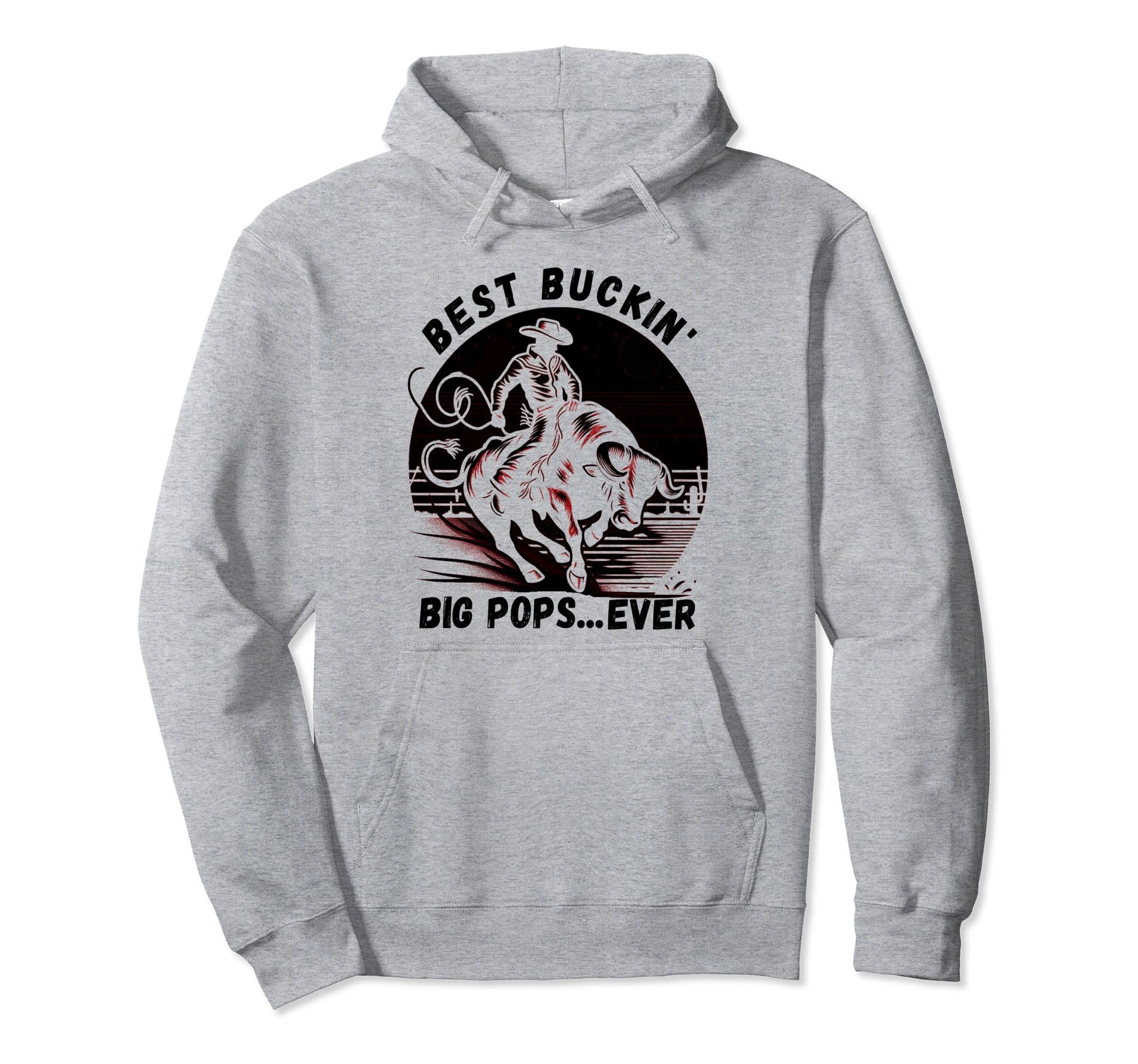 Bullriding Bucking Rodeo Fathers Day Hoodie - Trendy Graphic Men Women - T-Shirt, Sweatshirt, Hoodie