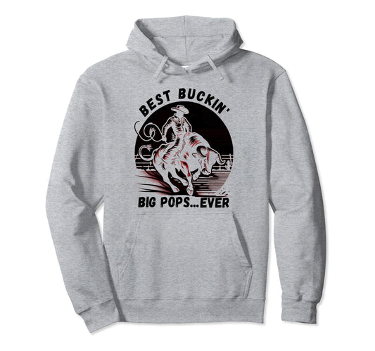 Bullriding Bucking Rodeo Fathers Day Hoodie - Trendy Graphic Men Women - T-Shirt, Sweatshirt, Hoodie