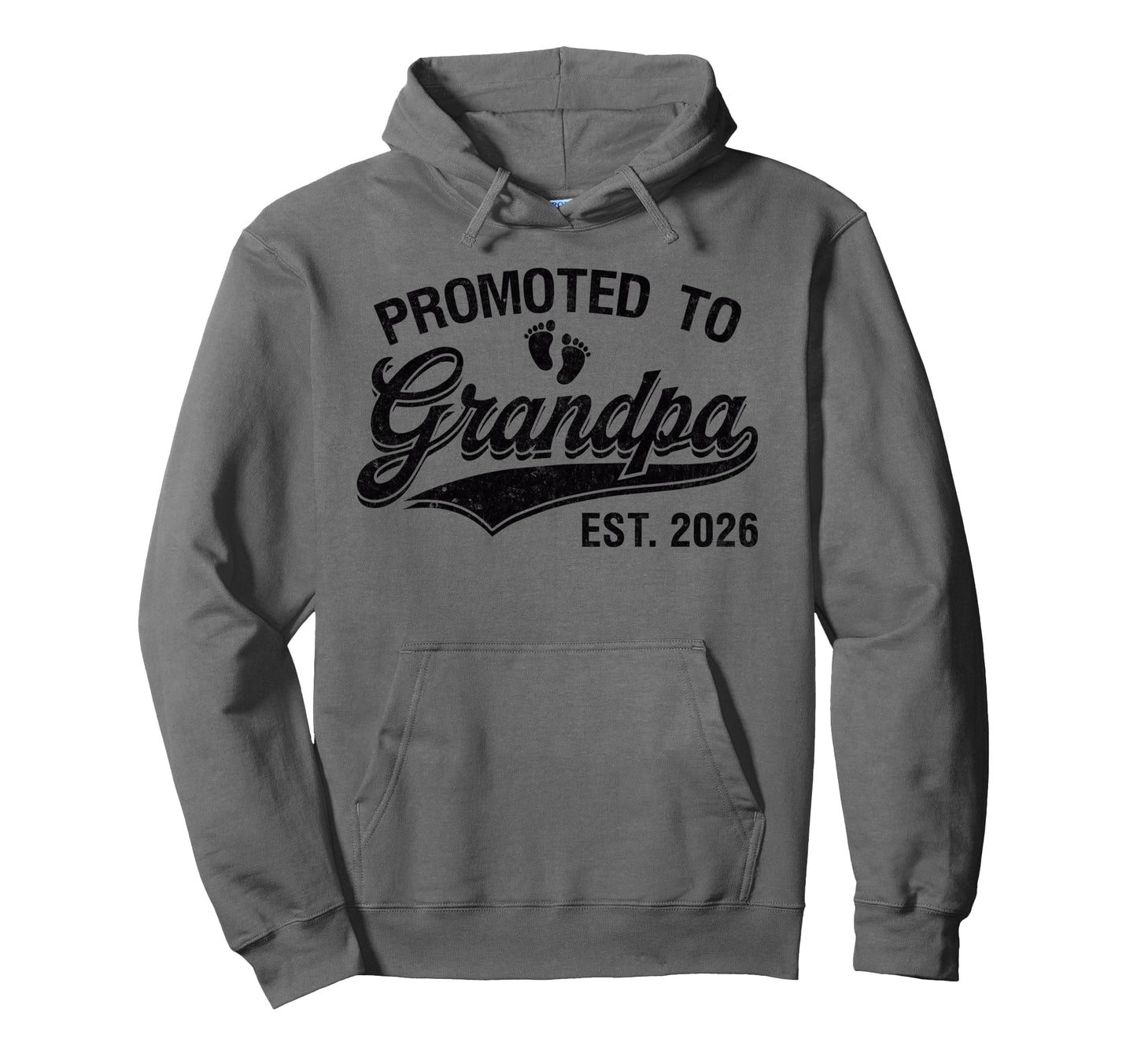 Promoted To Grandpa Est 2026 Hoodie - Trendy Graphic for Adults - T-Shirt, Sweatshirt, Hoodie