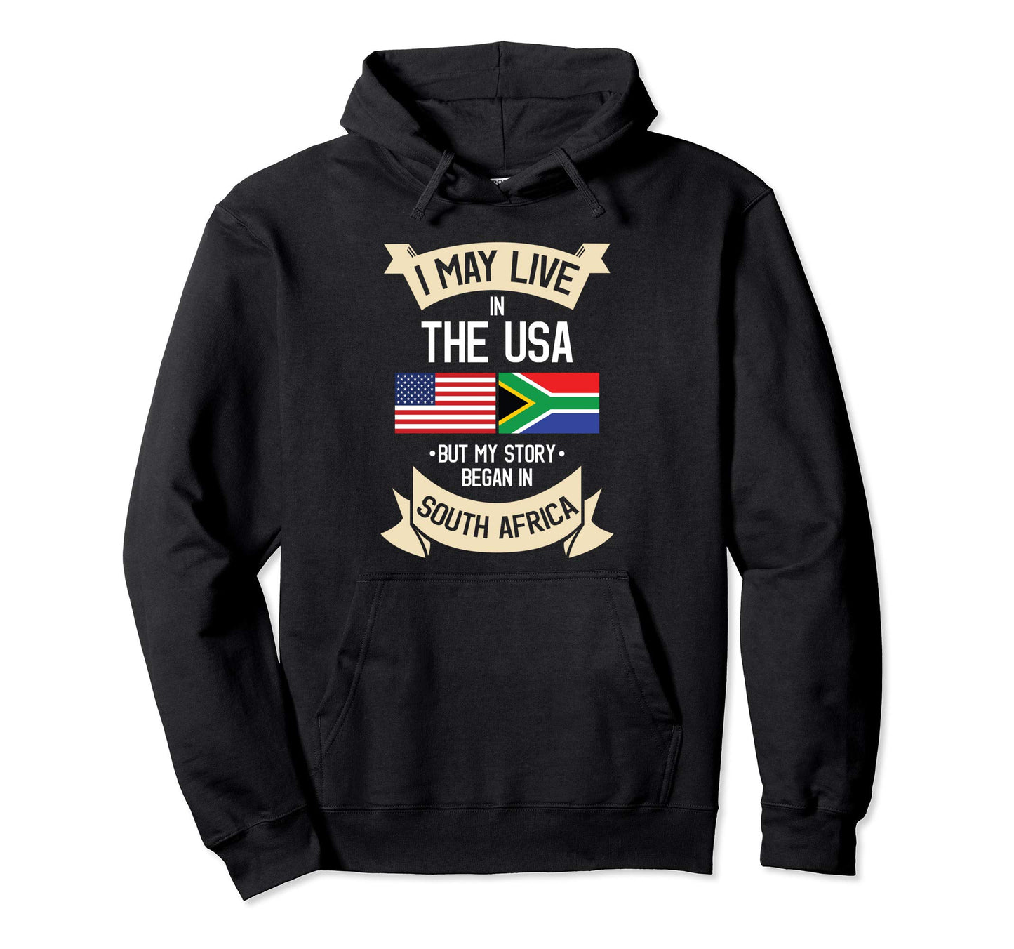 South Africa American Flag Usa South Hoodie - Minimalist Print Unisex - T-Shirt, Sweatshirt, Hoodie