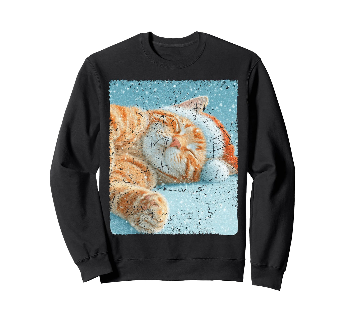 Pop Art Cat Winter Sweatshirt - Unique Graphic for Adults - T-Shirt, Sweatshirt, Hoodie
