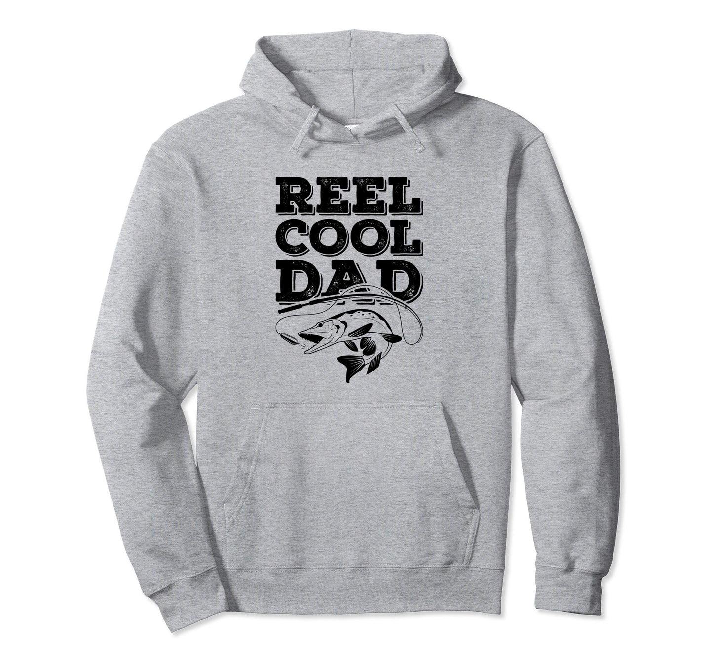 Reel Dad Fishing Gift Father Fisherman Hoodie - Graphic Print for Adults - T-Shirt, Sweatshirt, Hoodie