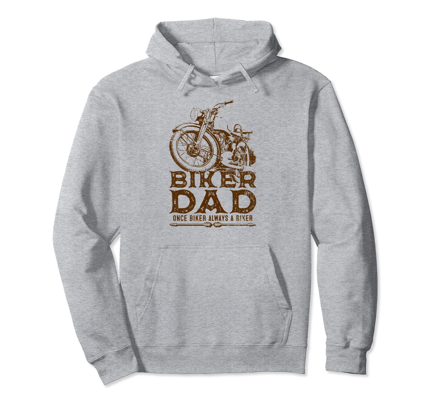Biker Dad Once Biker Always Biker Fathers Hoodie - Novelty Apparel Unisex - T-Shirt, Sweatshirt, Hoodie