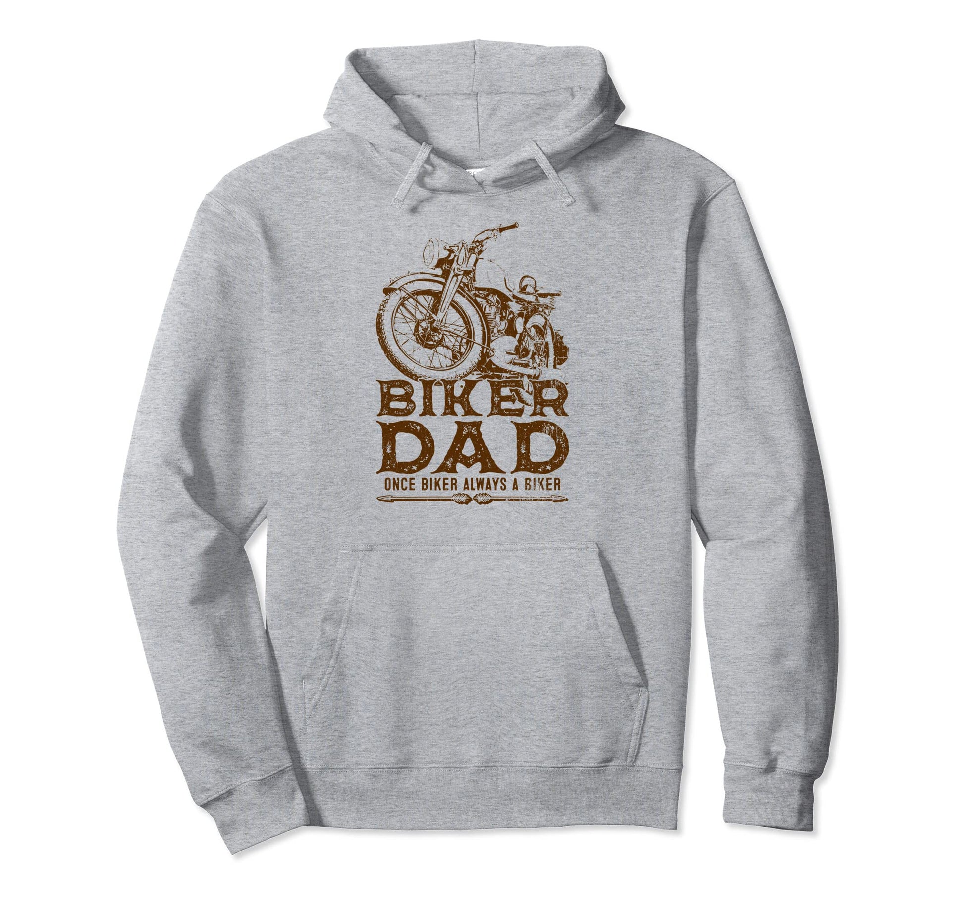 Biker Dad Once Biker Always Biker Fathers Hoodie - Novelty Apparel Unisex - T-Shirt, Sweatshirt, Hoodie
