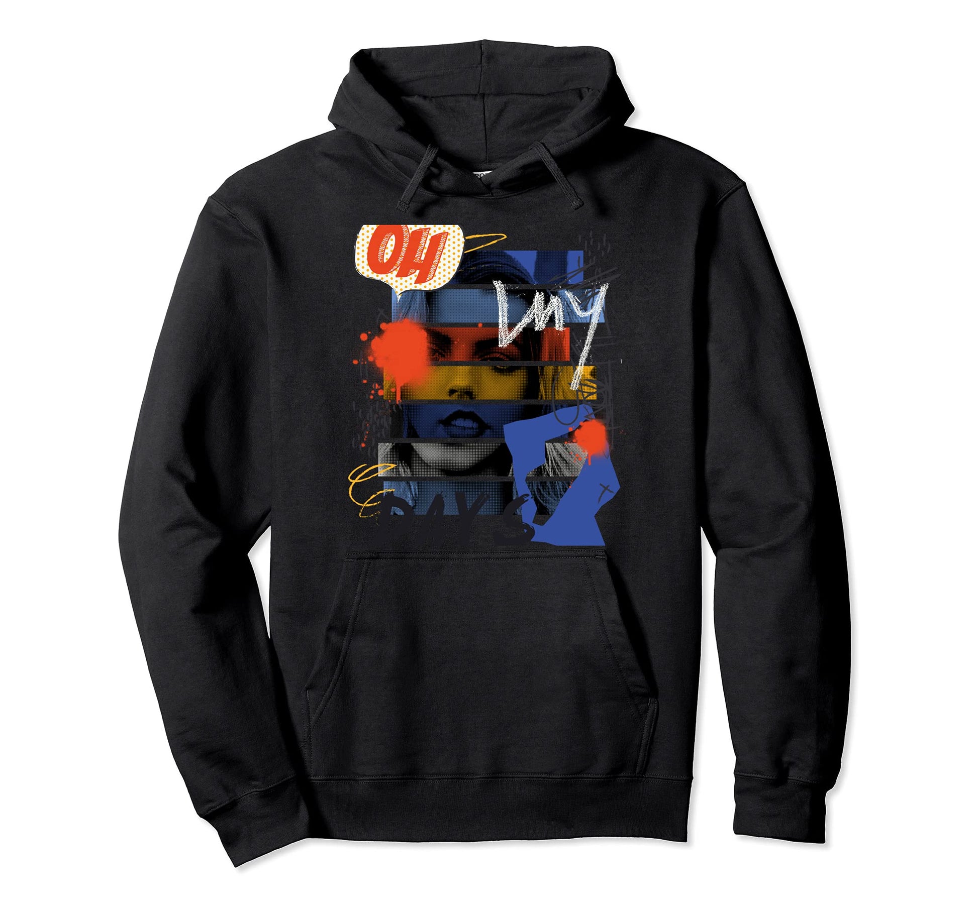 Pop Art 60S Artist Portrait Collage Hoodie - Casual Everyday Wear Unisex - T-Shirt, Sweatshirt, Hoodie