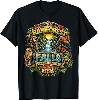 Rainforest Falls Exploring The Nature of God Kids VBS 2026 T-Shirt Unisex T-shirt, Sweatshirt, Hoodie, Long Sleeve Tee - T-Shirt, Sweatshirt, Hoodie
