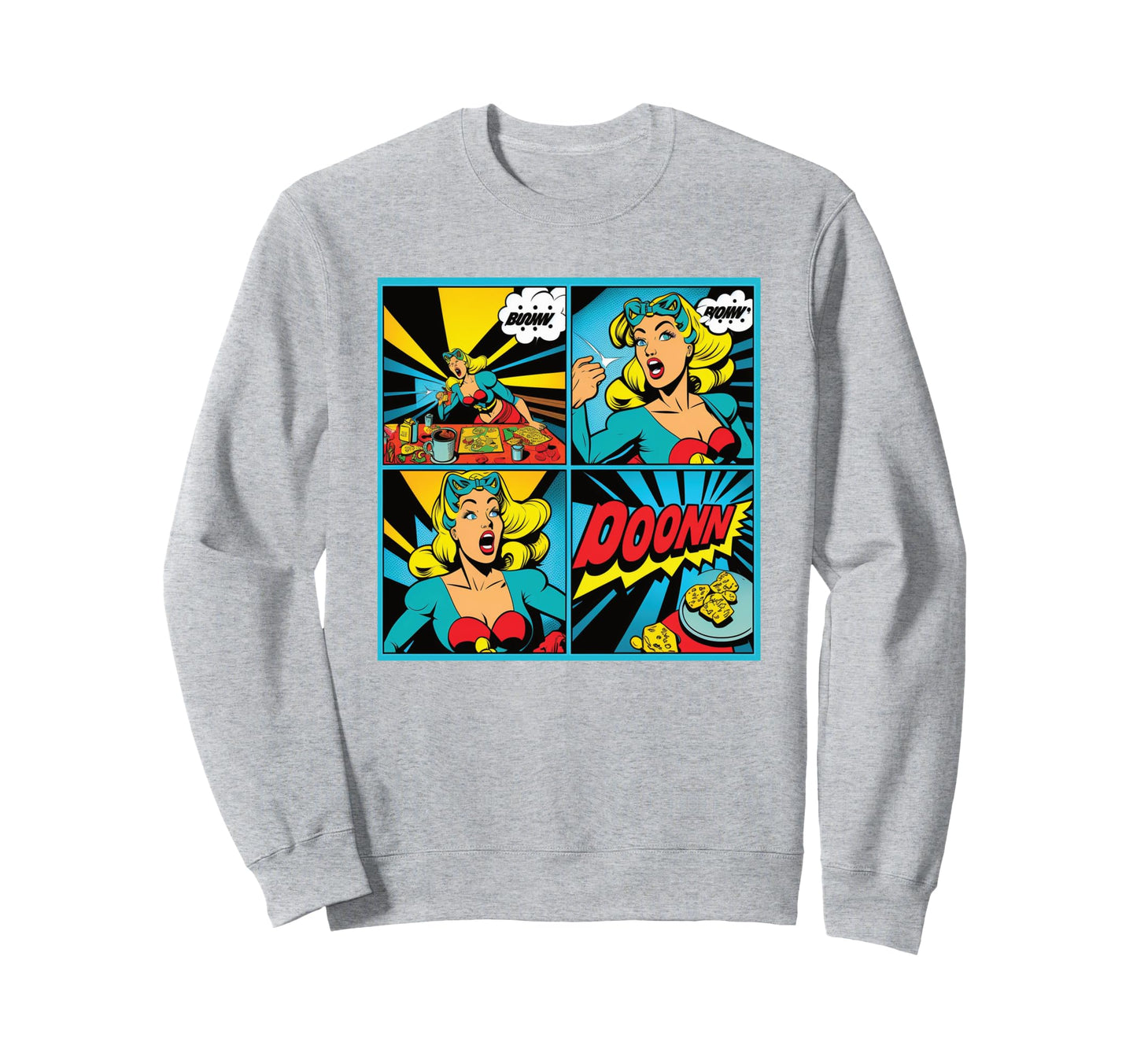 Funny Comic Pop Art Fun Cartoon Sweatshirt - Fun Novelty Design Unisex - T-Shirt, Sweatshirt, Hoodie