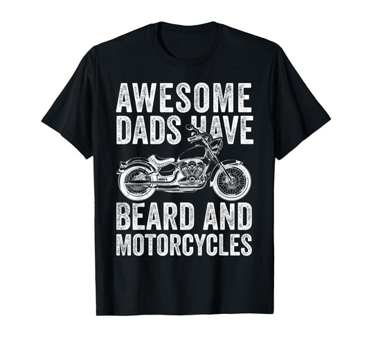 Awesome Dads Have Tattoos Beards T-Shirt - Casual Everyday Wear for Adults - T-Shirt, Sweatshirt, Hoodie