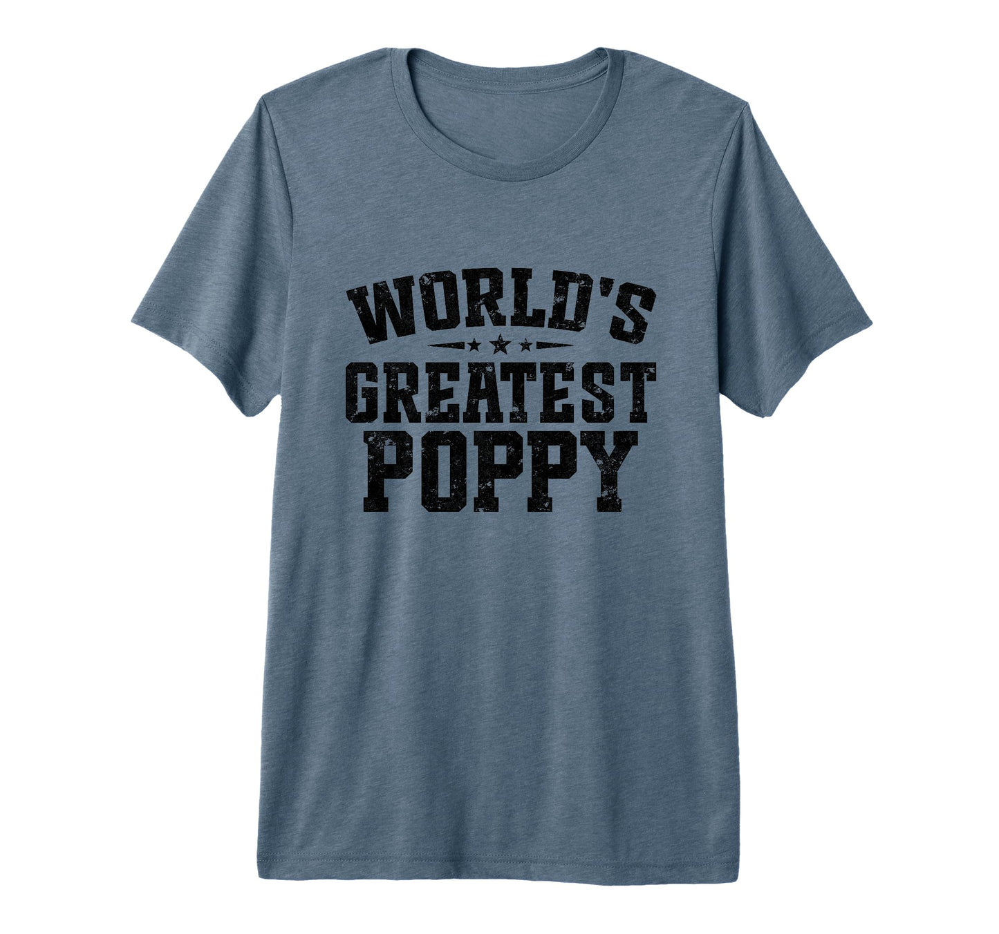 Mens Worlds Greatest Poppy Fathers T-Shirt - Custom Art Print for Adults - T-Shirt, Sweatshirt, Hoodie