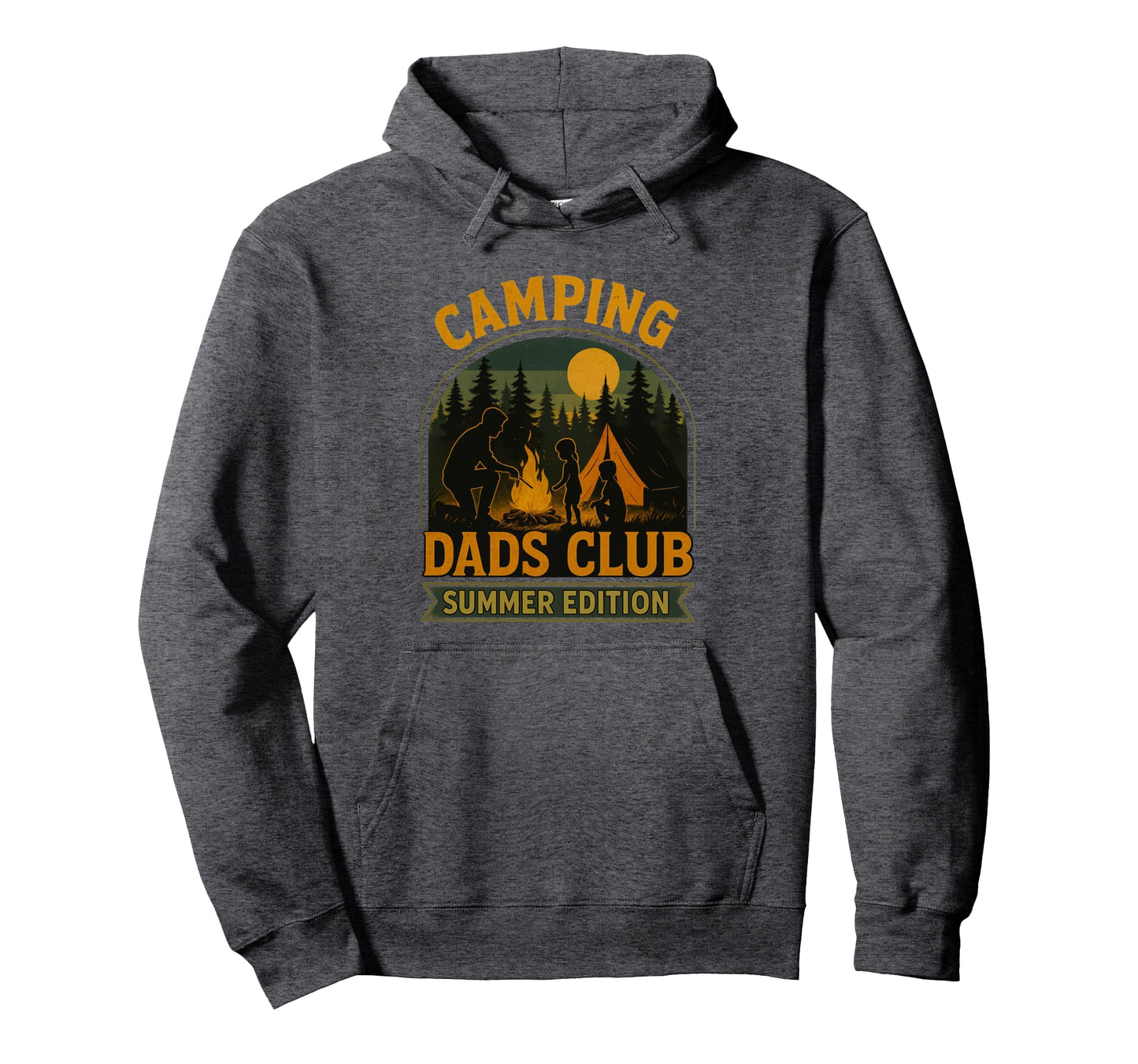 Camping Dad Summer Fire Pit Fun Hoodie - Custom Art Print Men Women - T-Shirt, Sweatshirt, Hoodie
