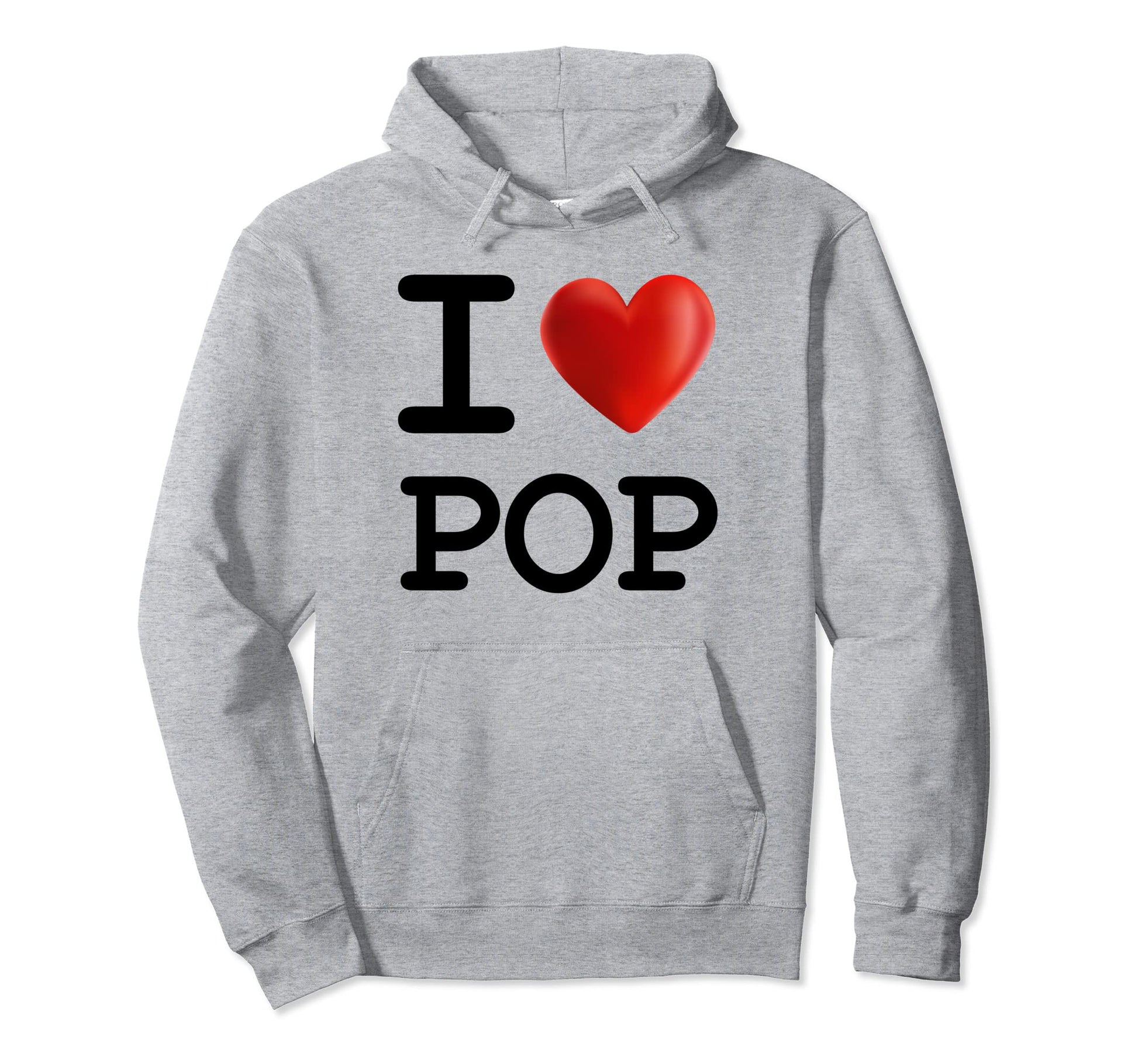 I Love Pop Music Heart Hoodie - Streetwear Style Unisex - T-Shirt, Sweatshirt, Hoodie