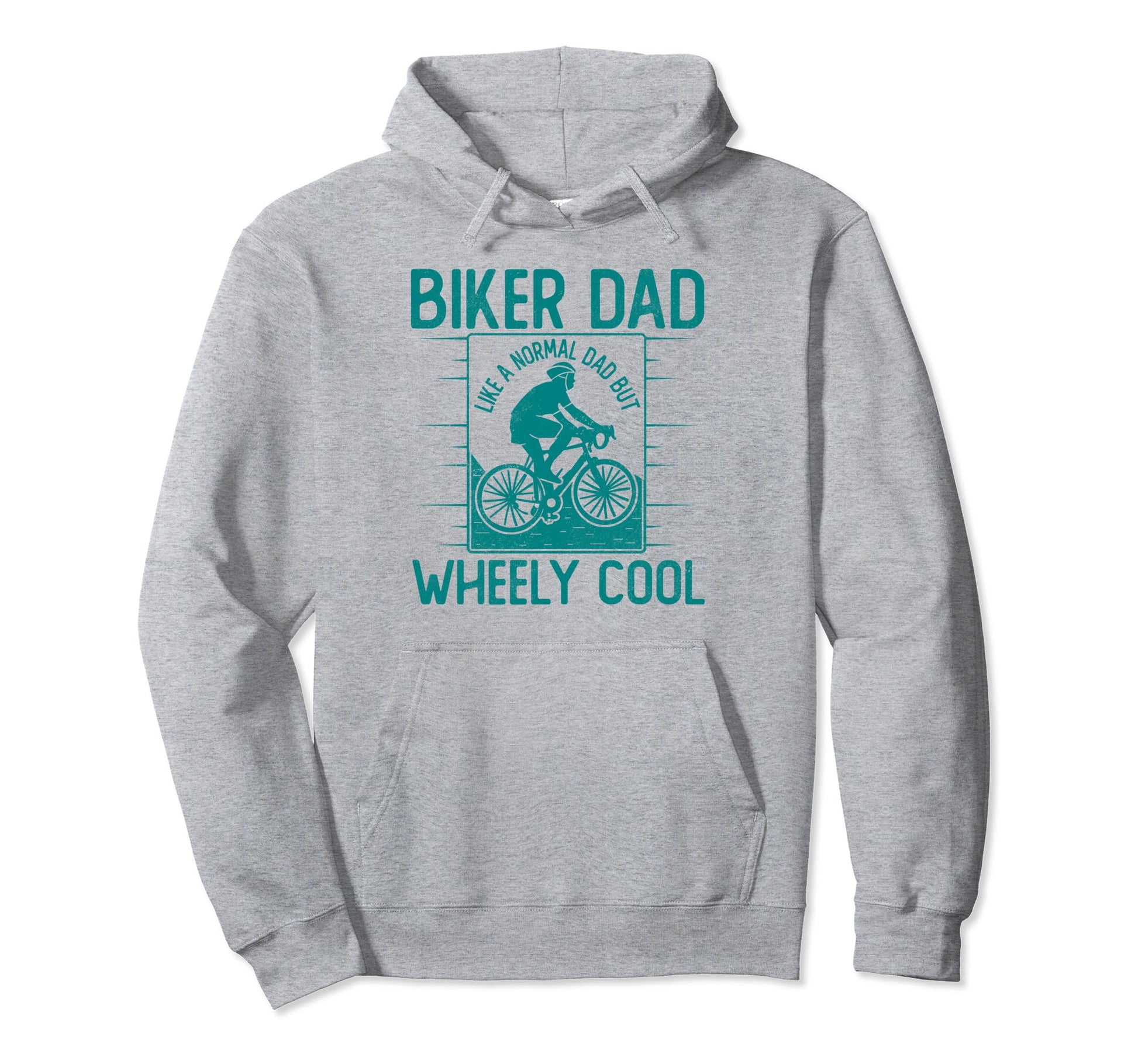 Funny Biker Dad Fathers Day Wheely Cooler Hoodie - Trendy Graphic Unisex - T-Shirt, Sweatshirt, Hoodie