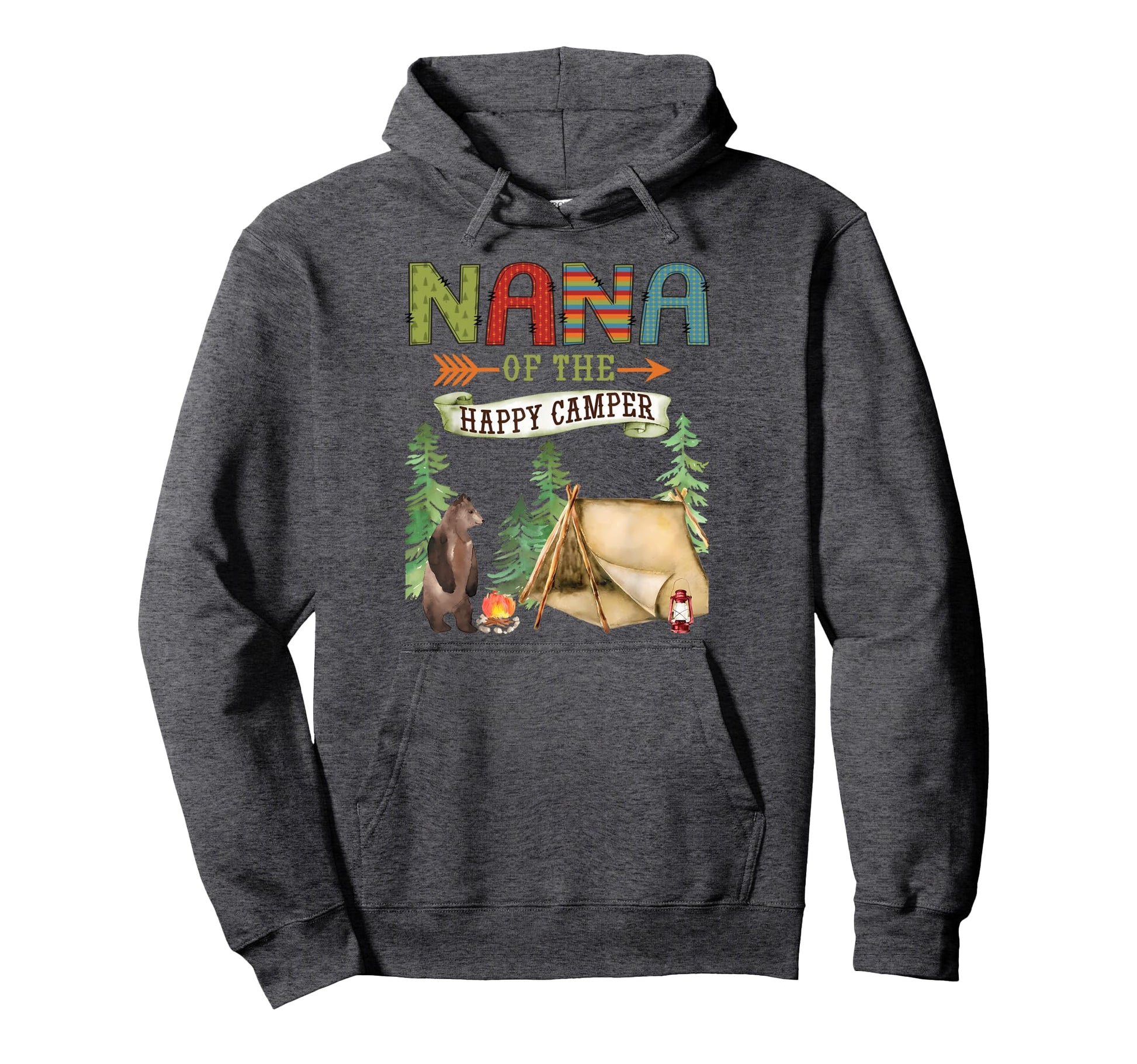 Nana Happy Camper First Birthday Camping Hoodie - Custom Art Print Unisex - T-Shirt, Sweatshirt, Hoodie